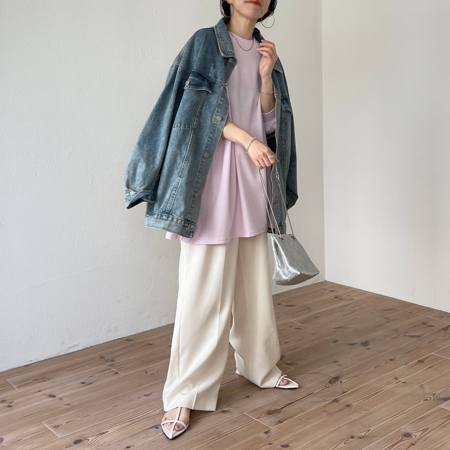 super loose light sweatee / baby pink