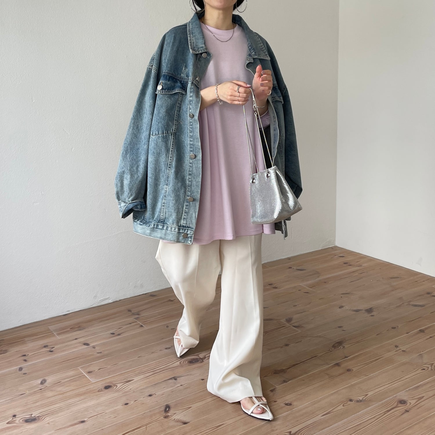 super loose light sweatee / baby pink