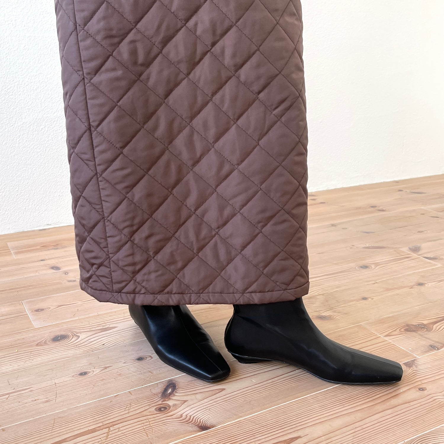 quilting skirt / brown