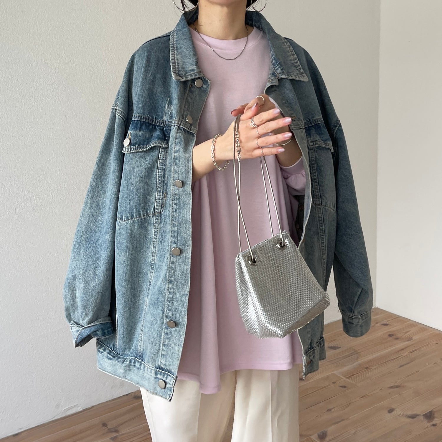 super loose light sweatee / baby pink