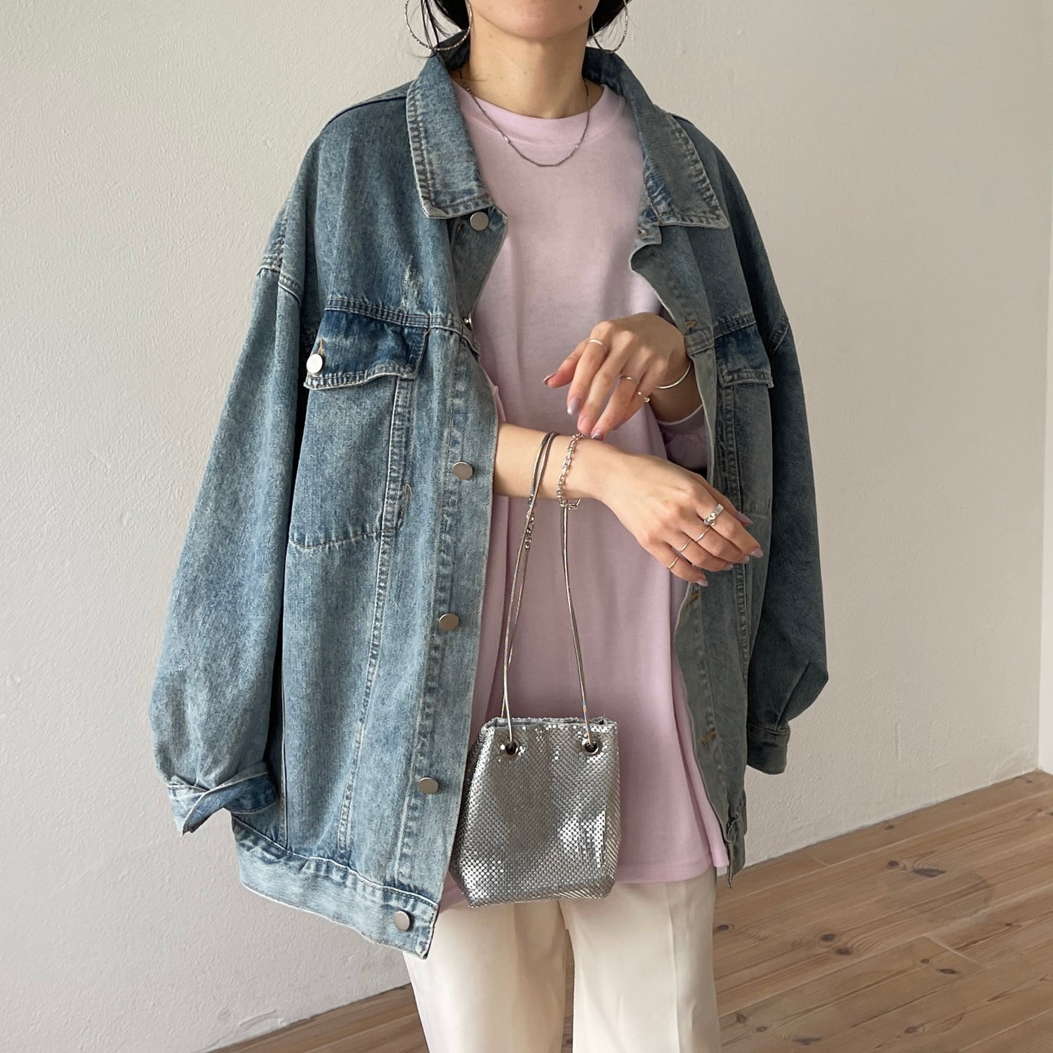 super loose light sweatee / baby pink