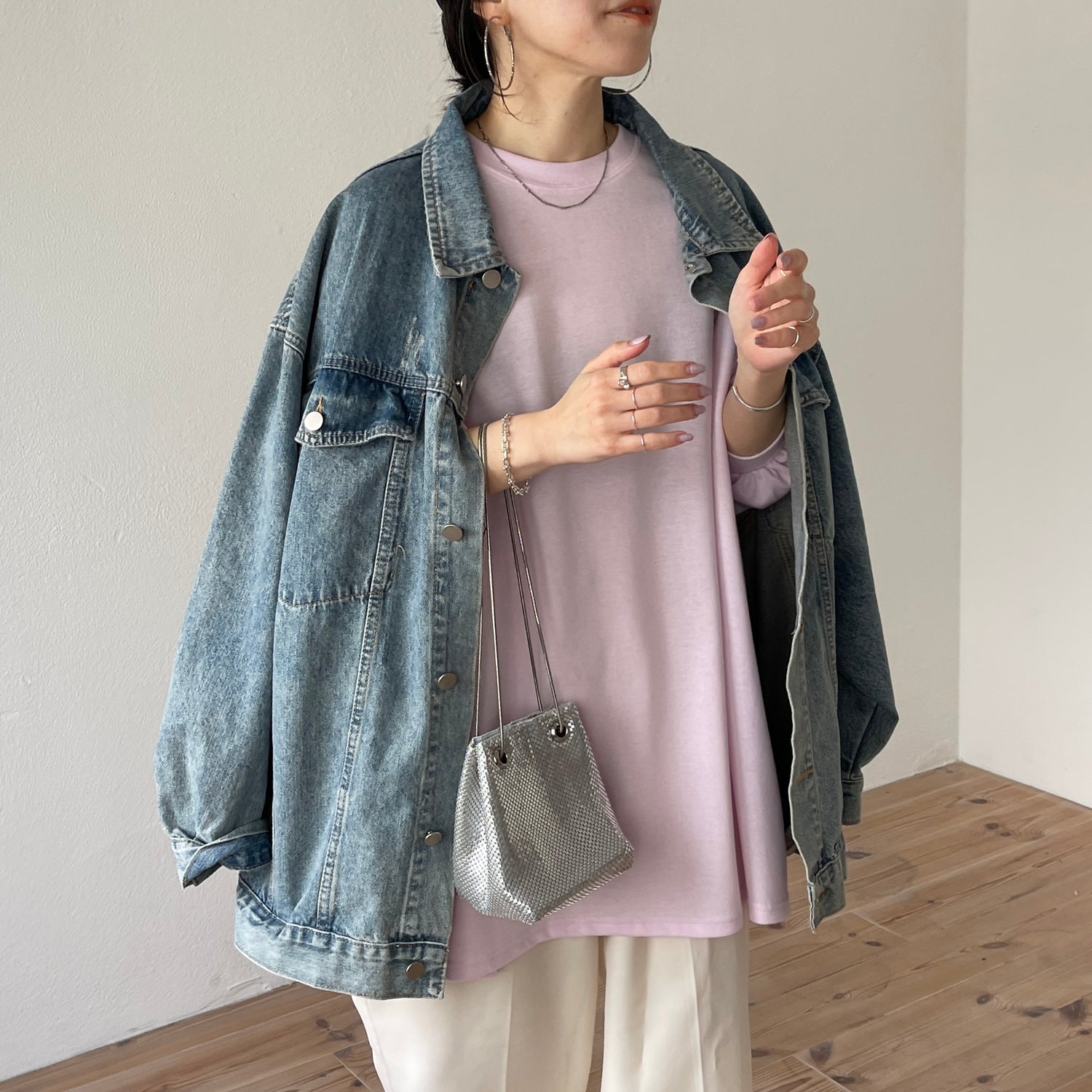 super loose light sweatee / baby pink
