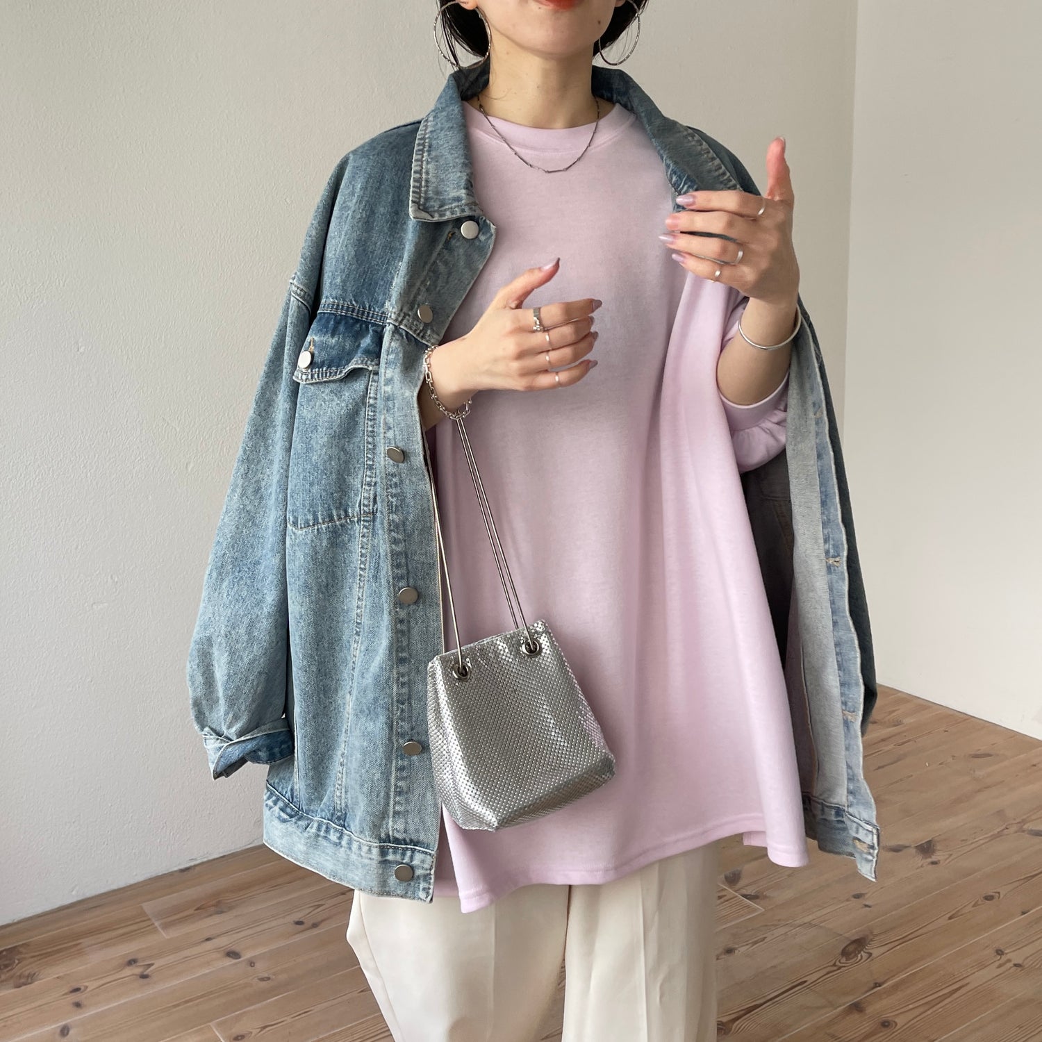 super loose light sweatee / baby pink