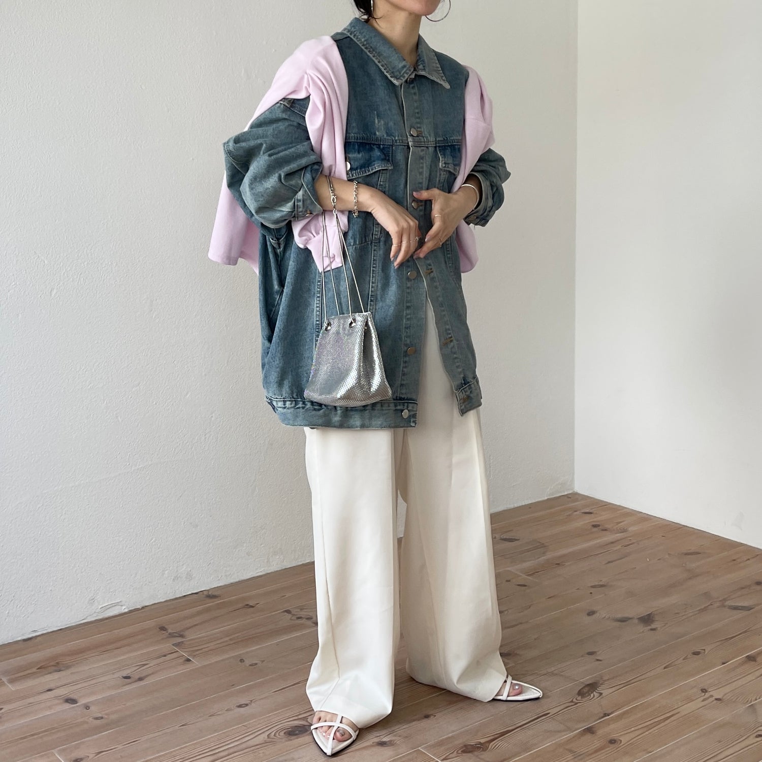 super loose light sweatee / baby pink