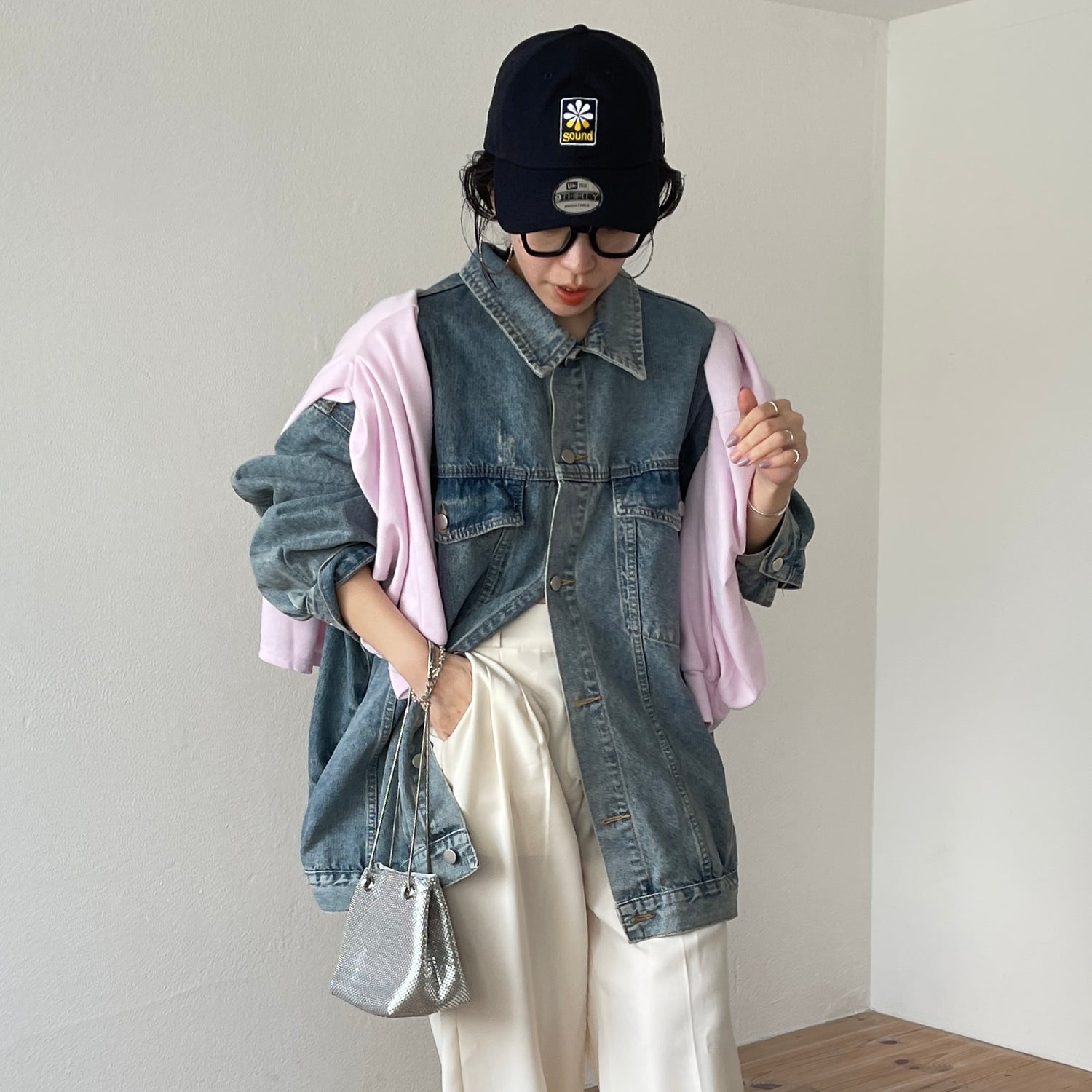 super loose light sweatee / baby pink
