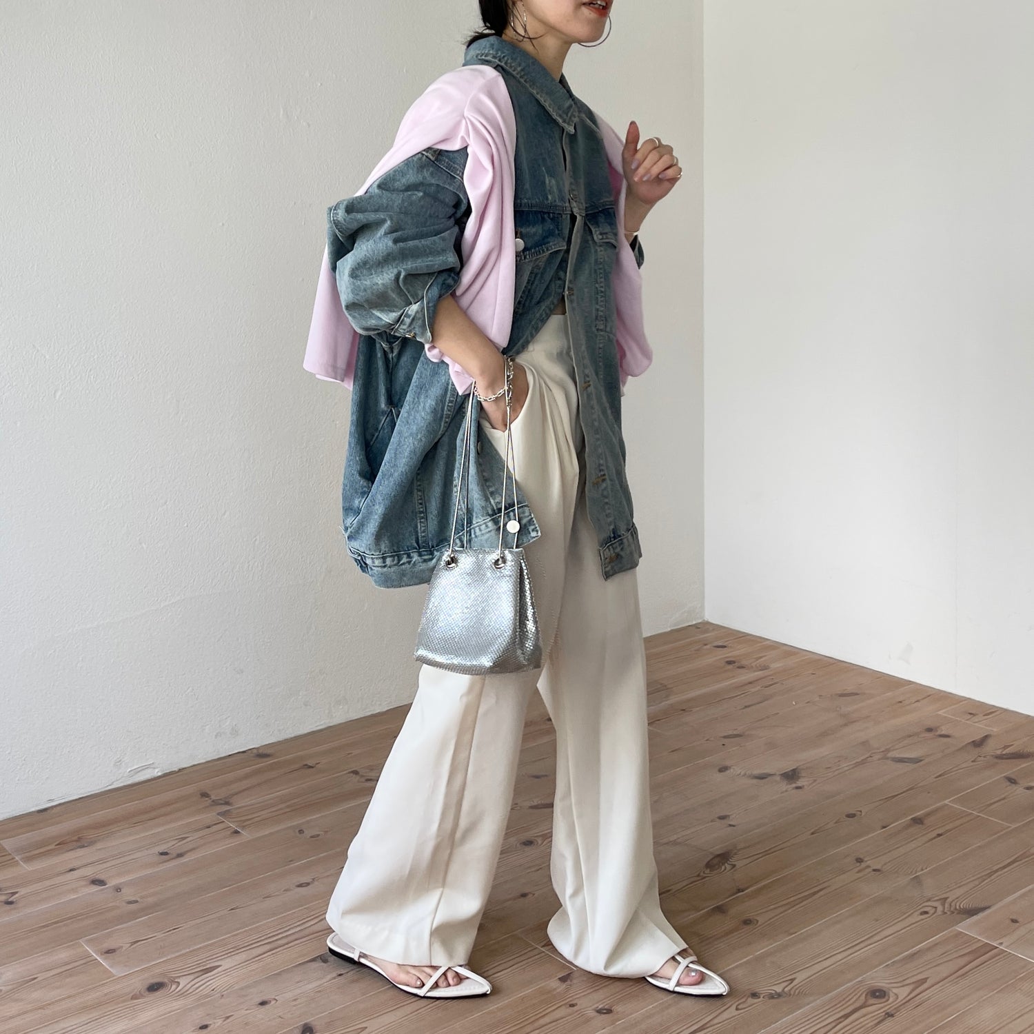 super loose light sweatee / baby pink