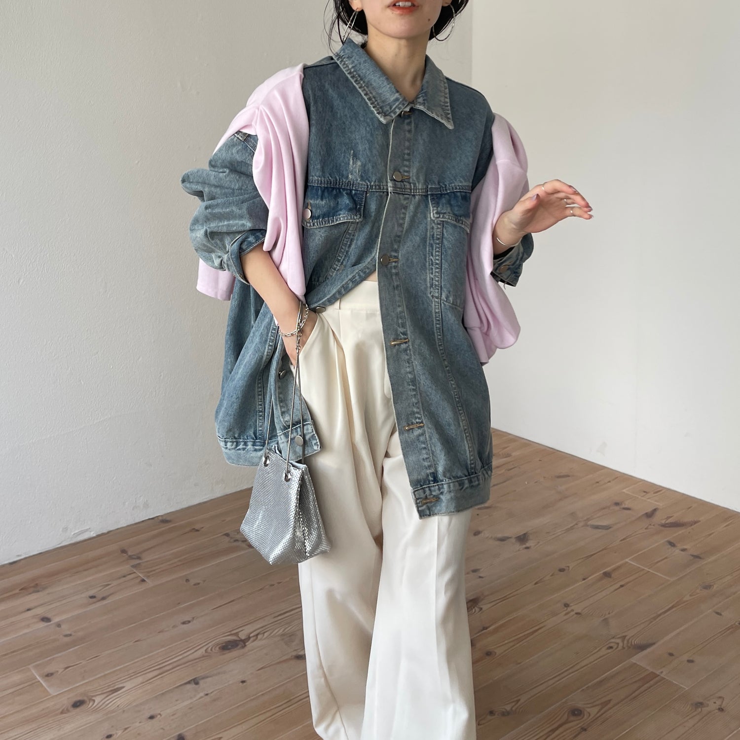 super loose light sweatee / baby pink