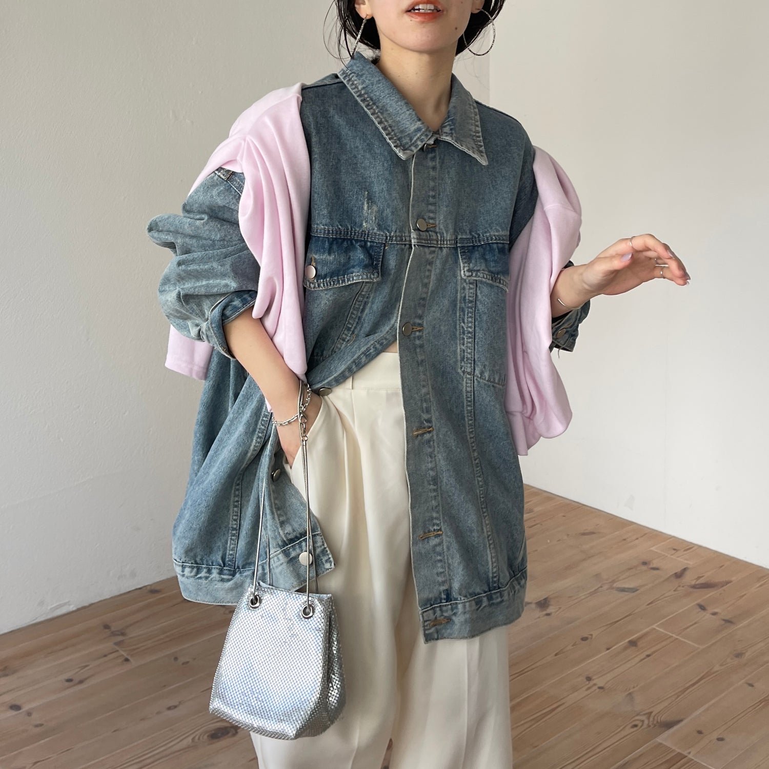 super loose light sweatee / baby pink