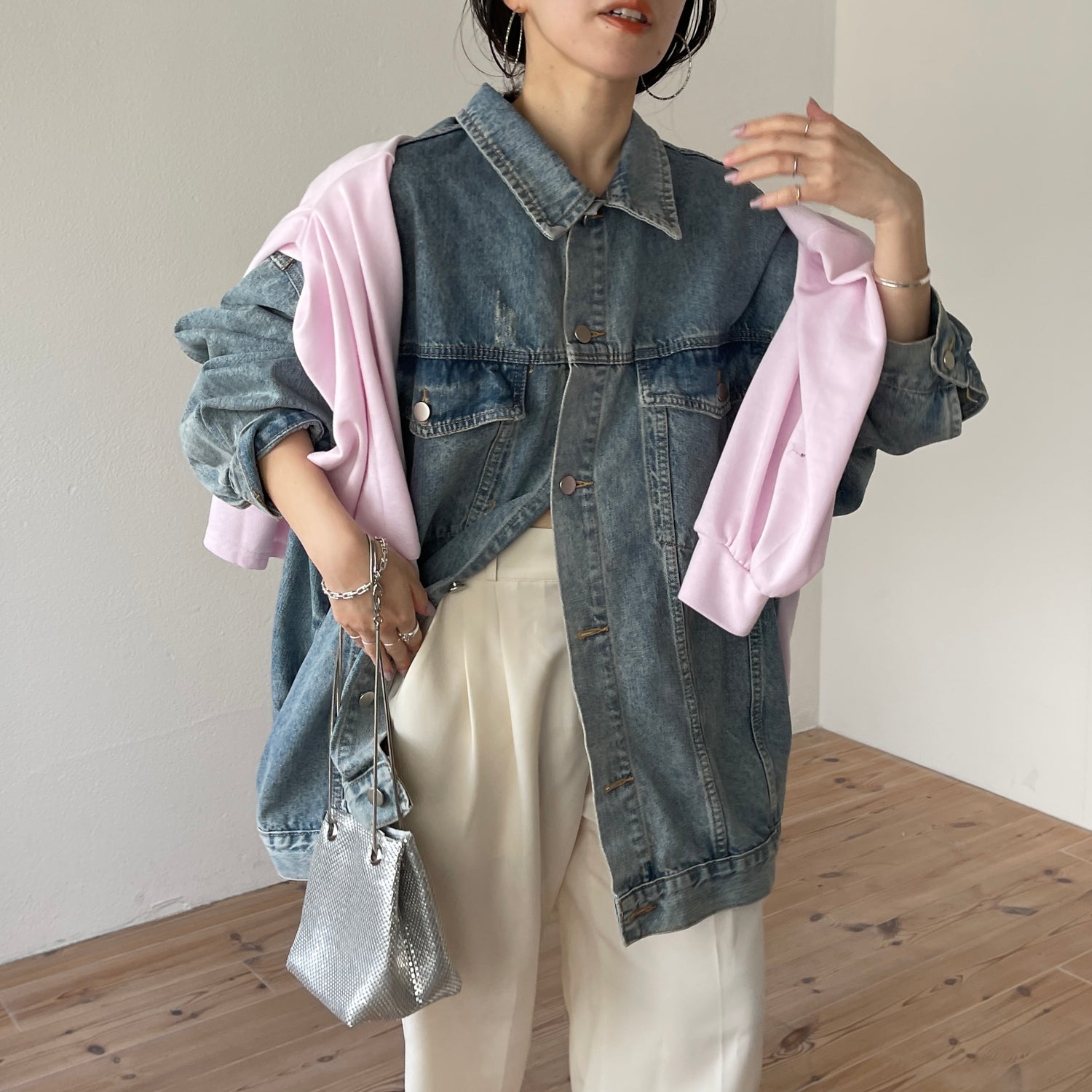 super loose light sweatee / baby pink