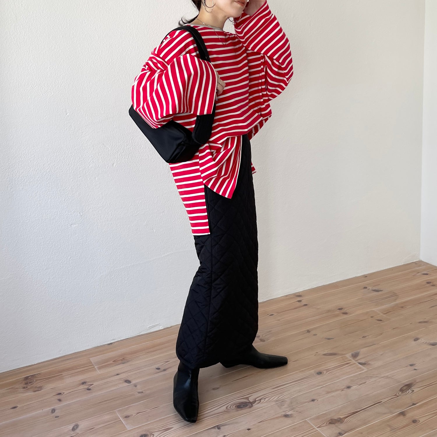 quilting skirt / black