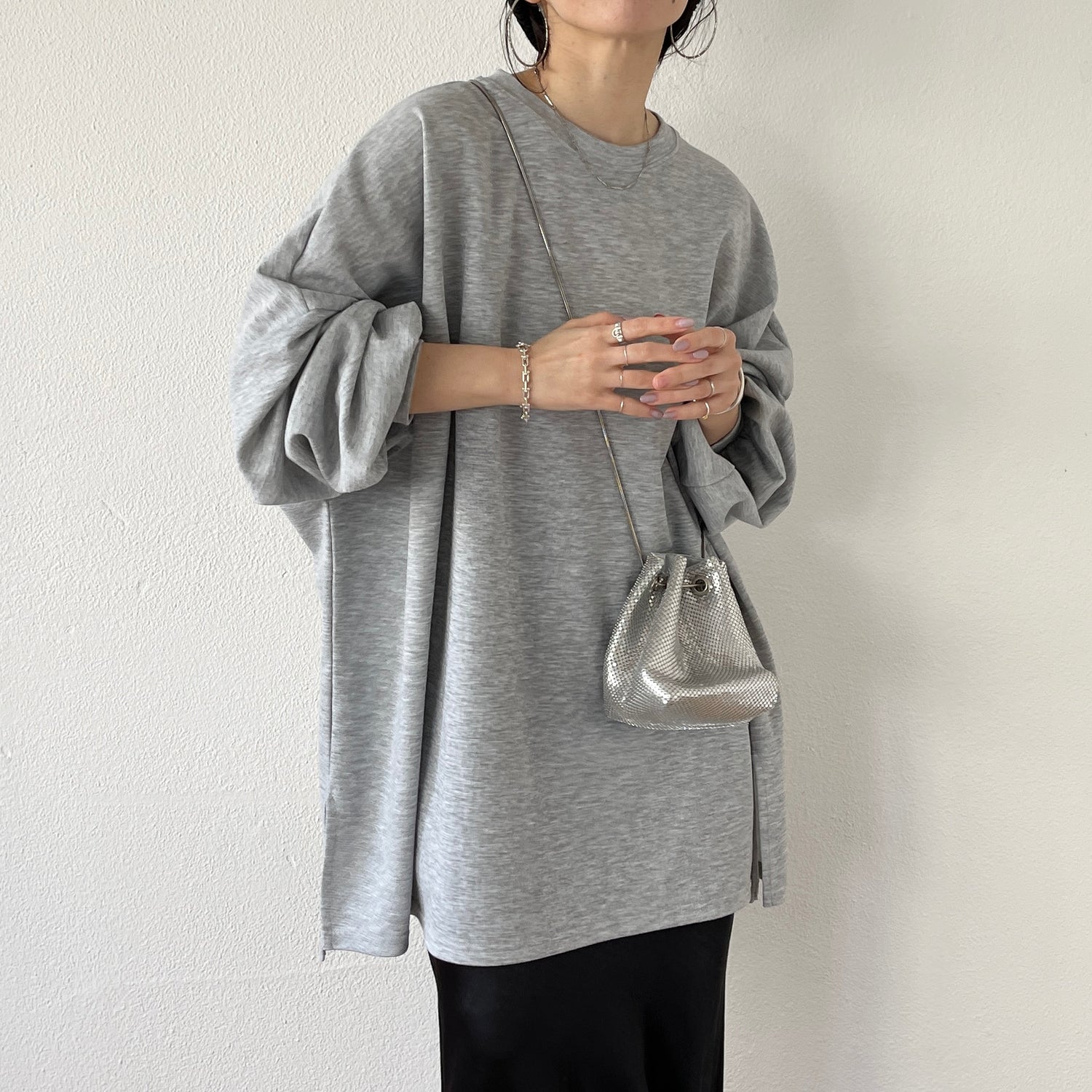 super loose light sweatee / gray