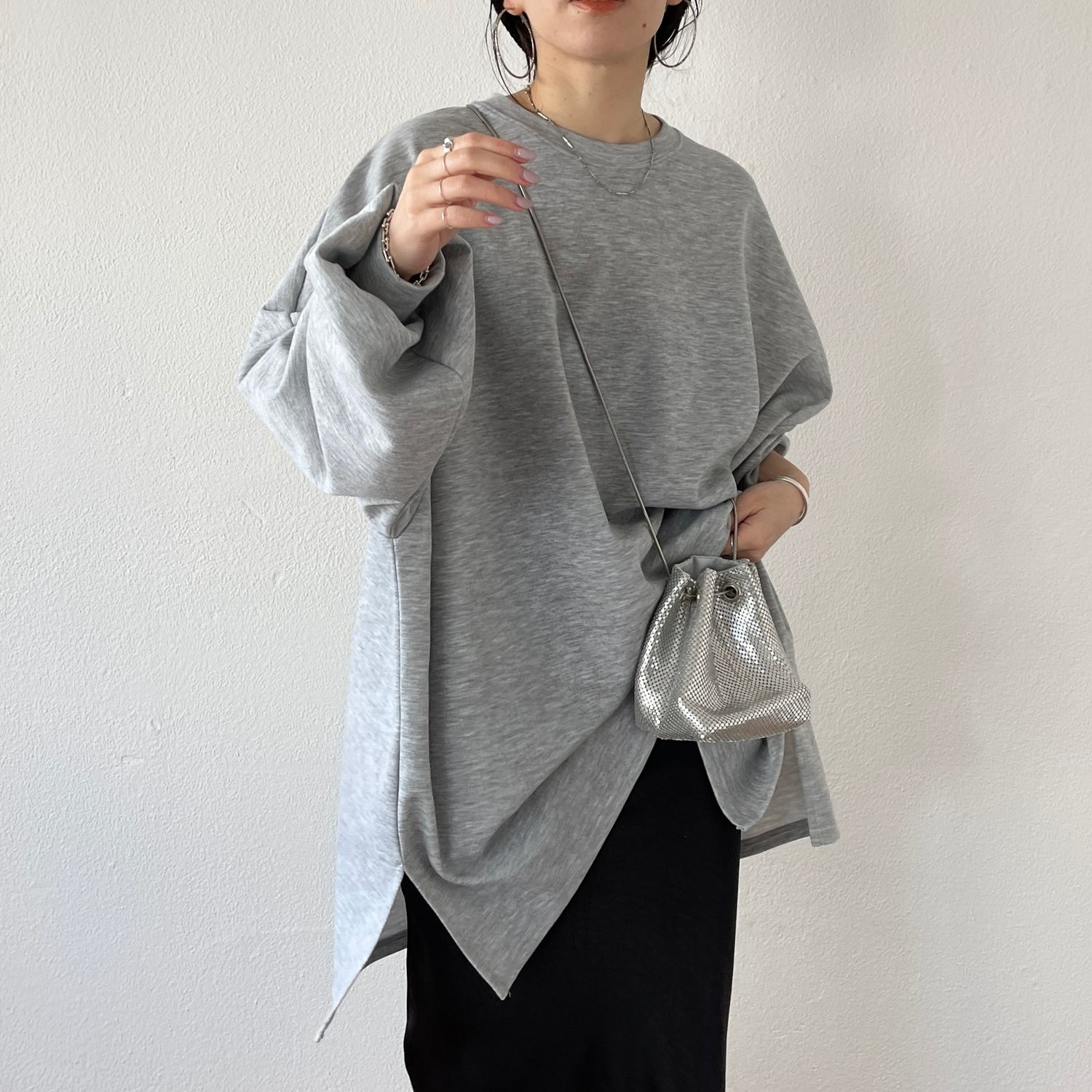 super loose light sweatee / gray
