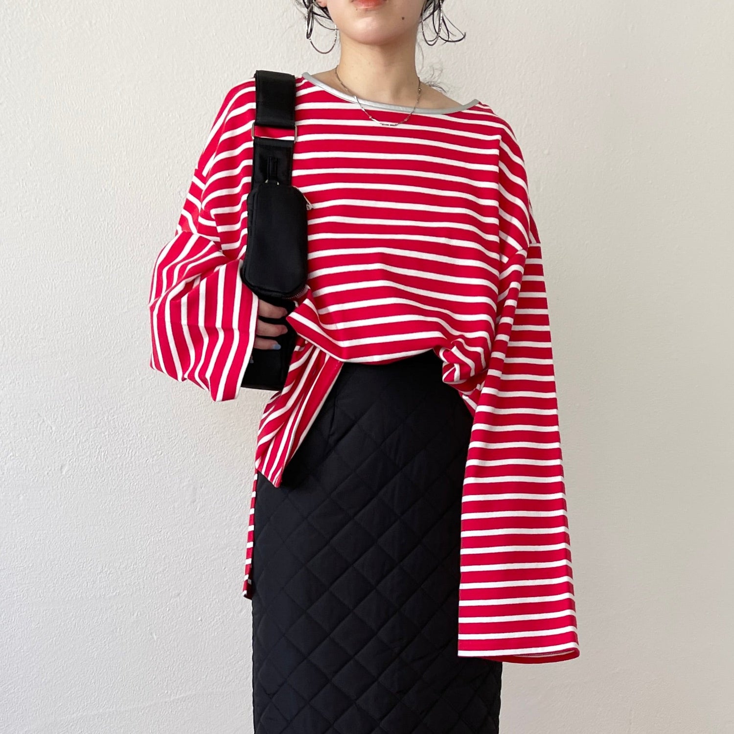 【SAMPLE】quilting skirt / black
