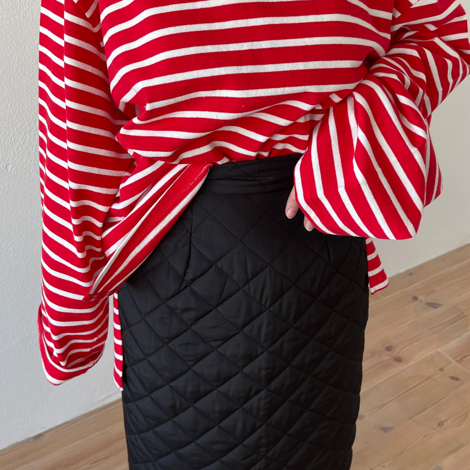quilting skirt / black