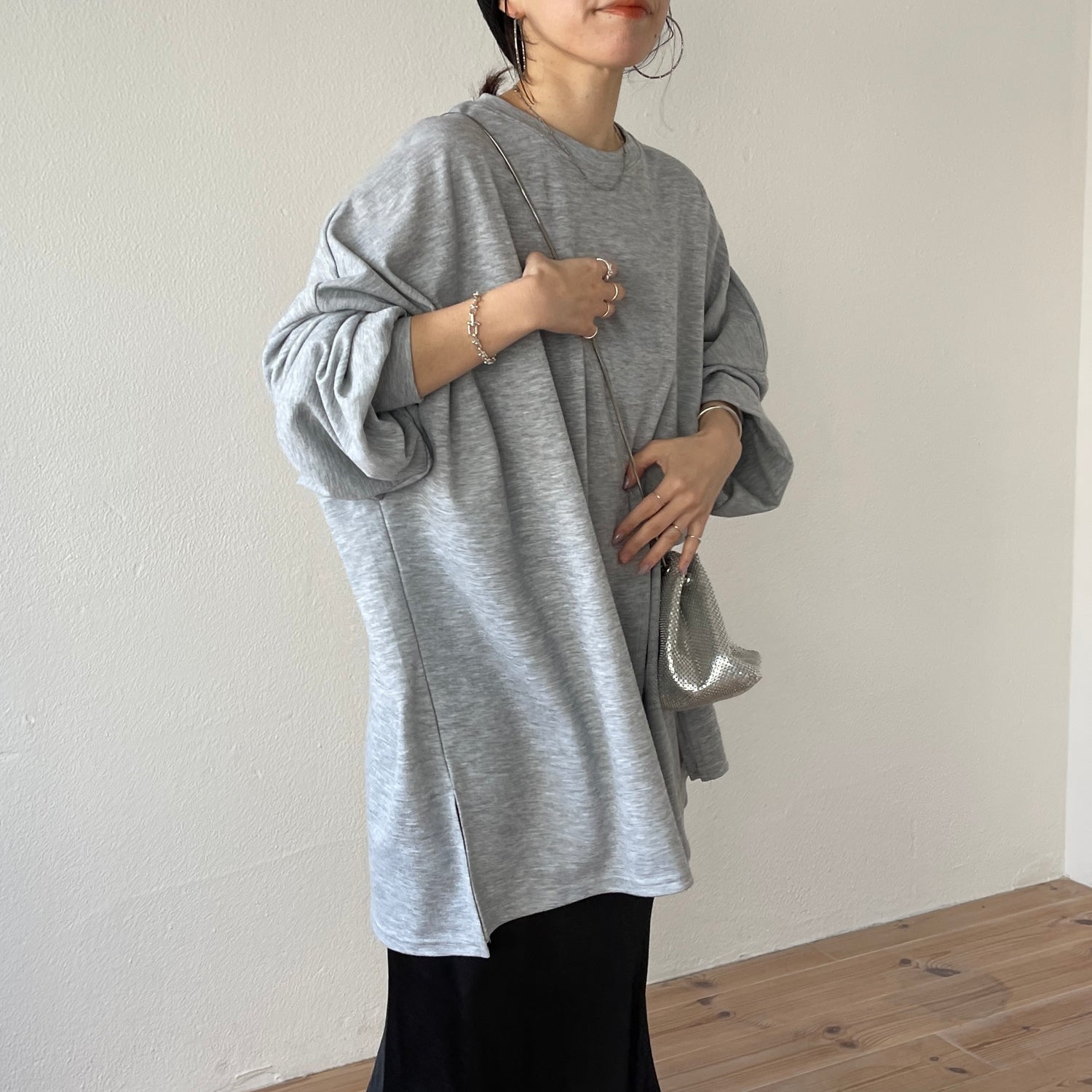super loose light sweatee / gray