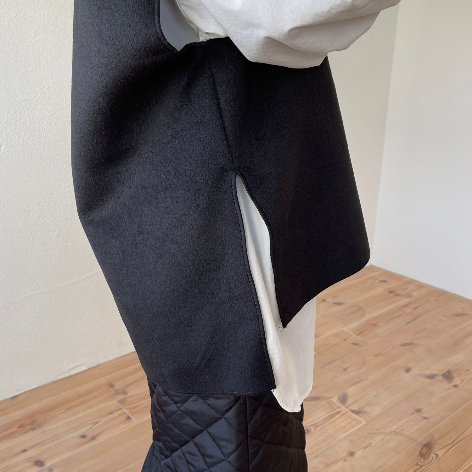 double face vest / black