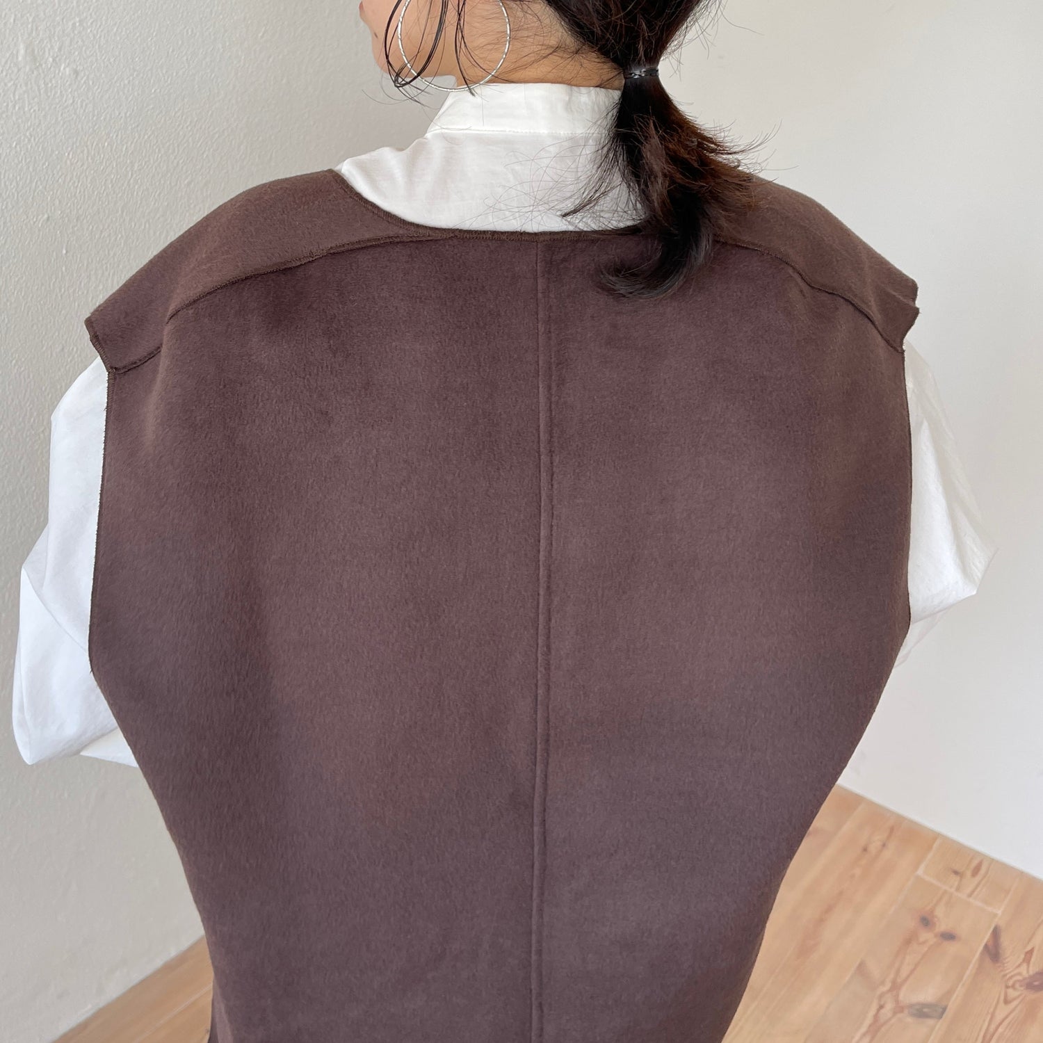 【SAMPLE】double face vest / brown