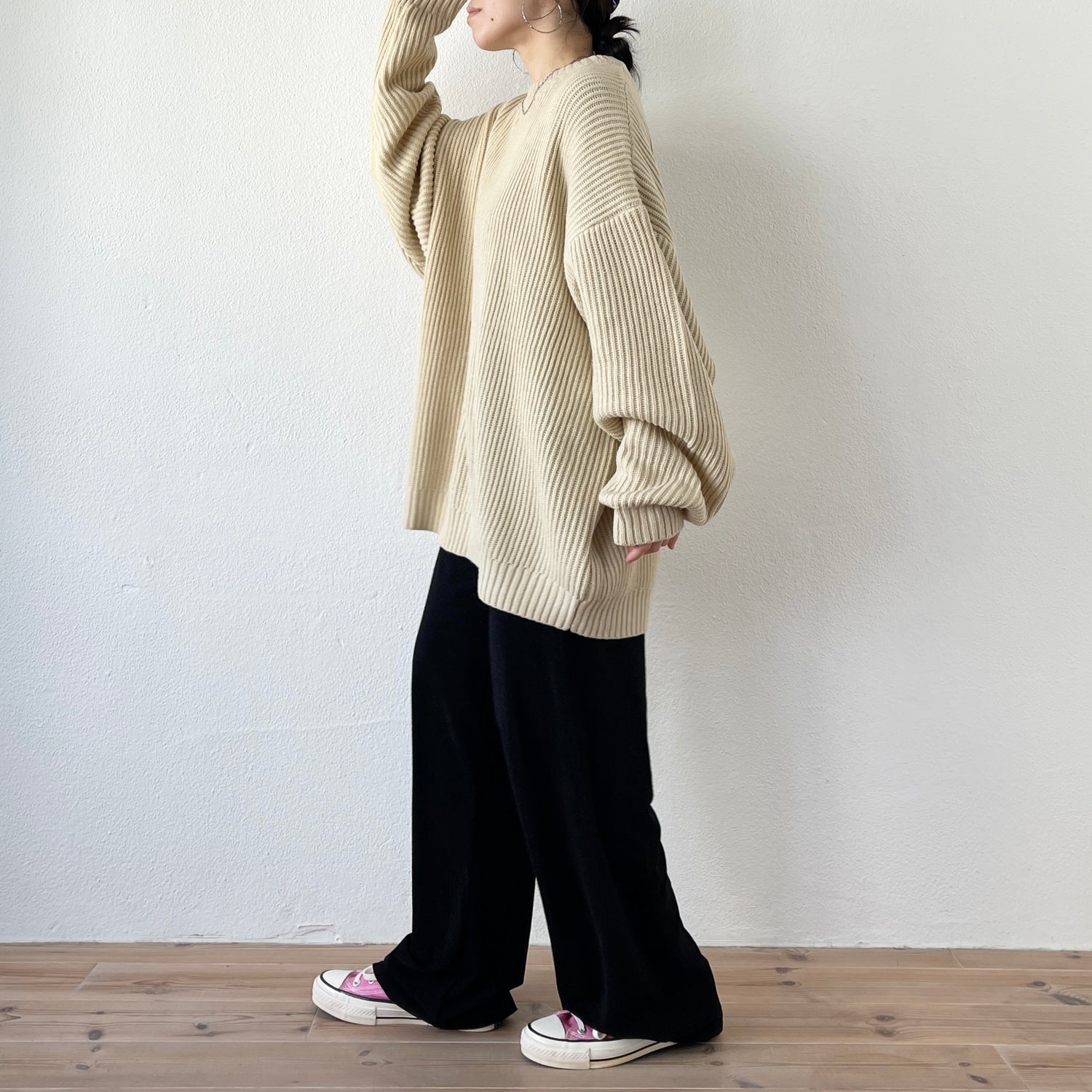 perfect silhouette super over knit / ivory