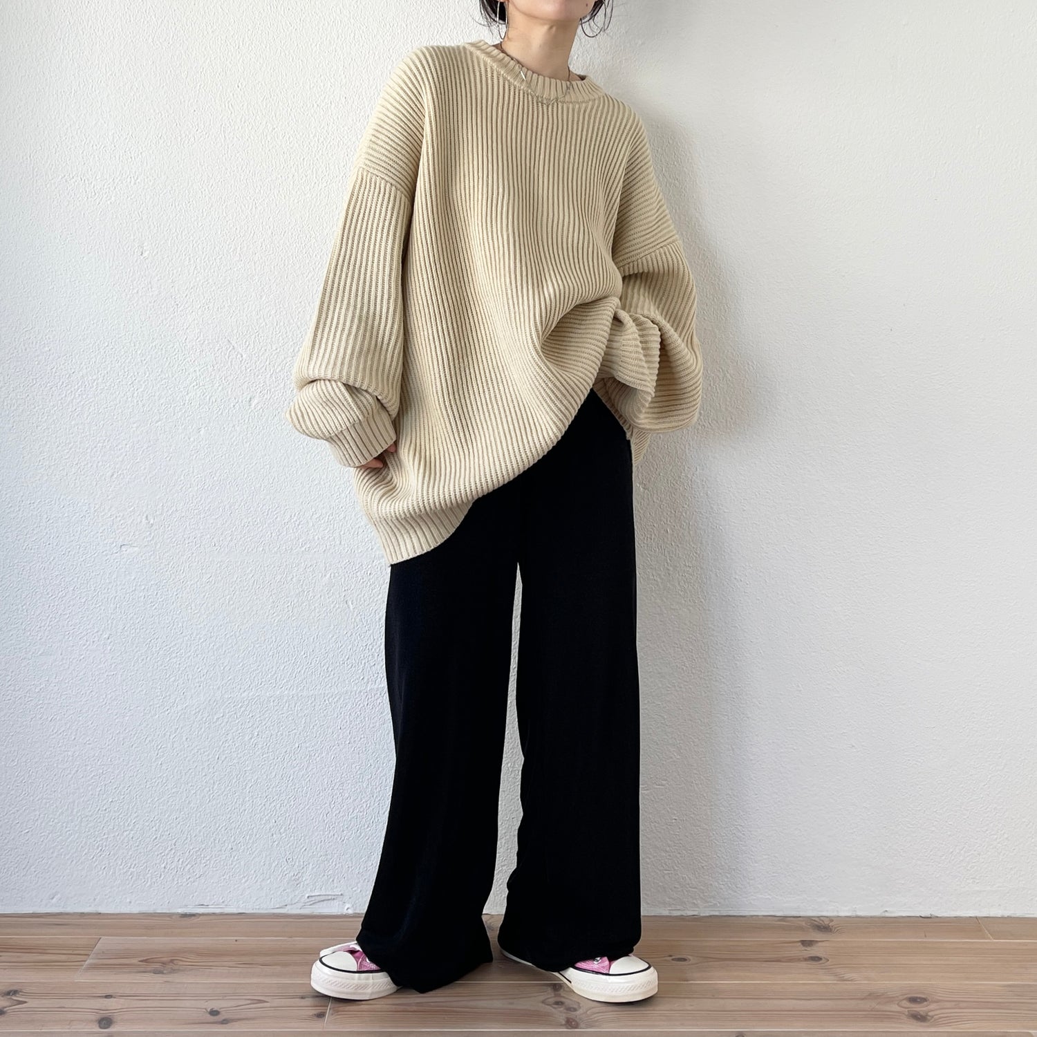 perfect silhouette super over knit / ivory