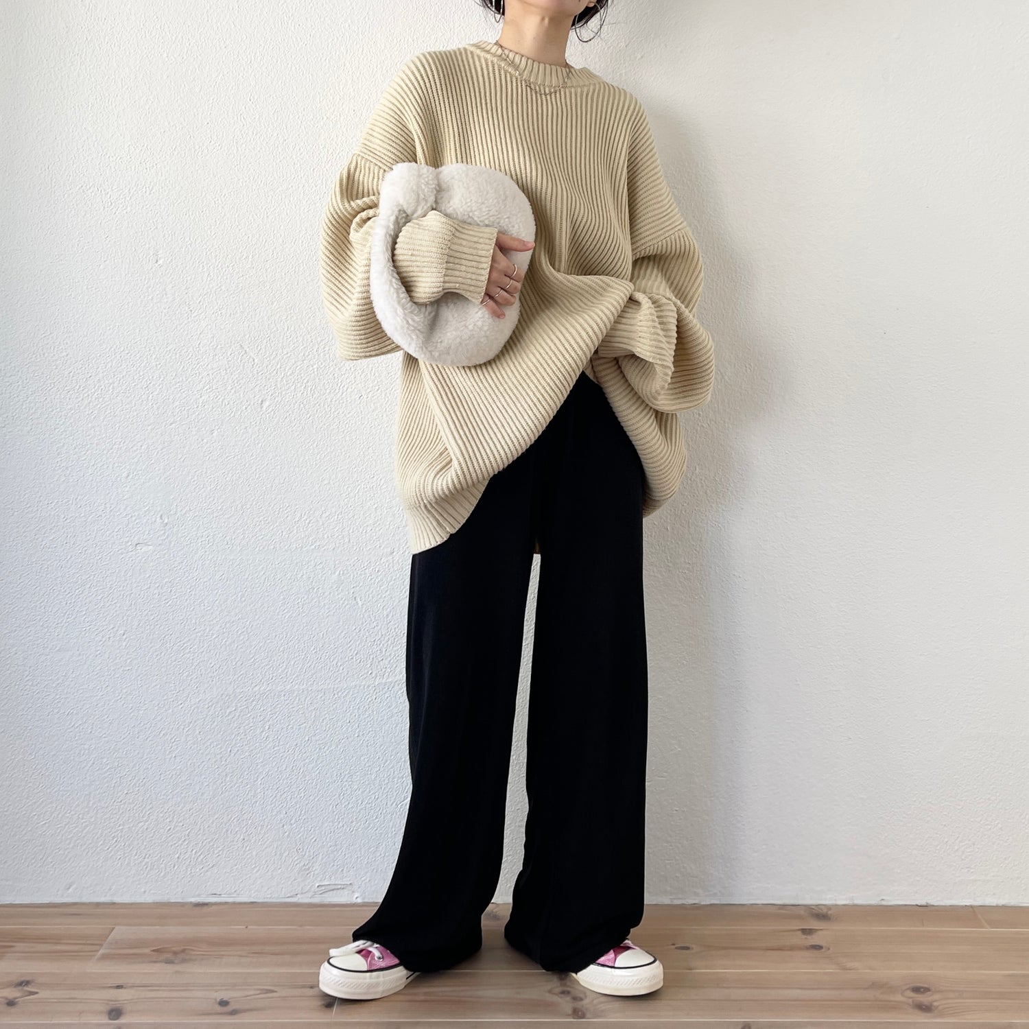 perfect silhouette super over knit / ivory