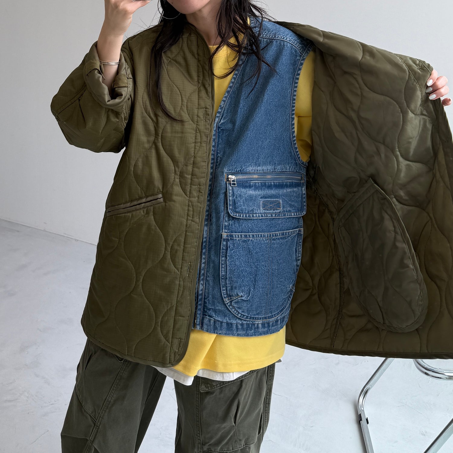 8 pockets BUDDY DENIM VEST / blue