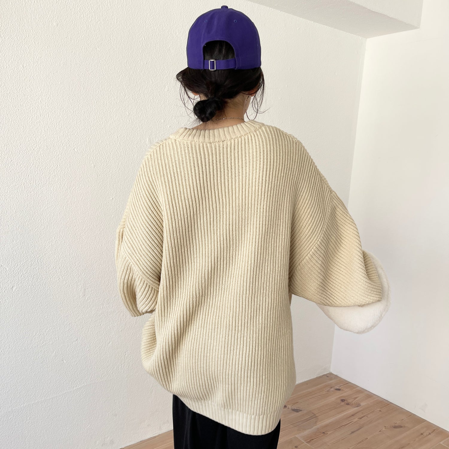 perfect silhouette super over knit / ivory