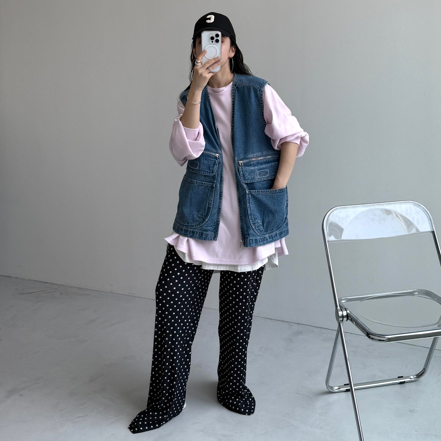 8 pockets BUDDY DENIM VEST / blue