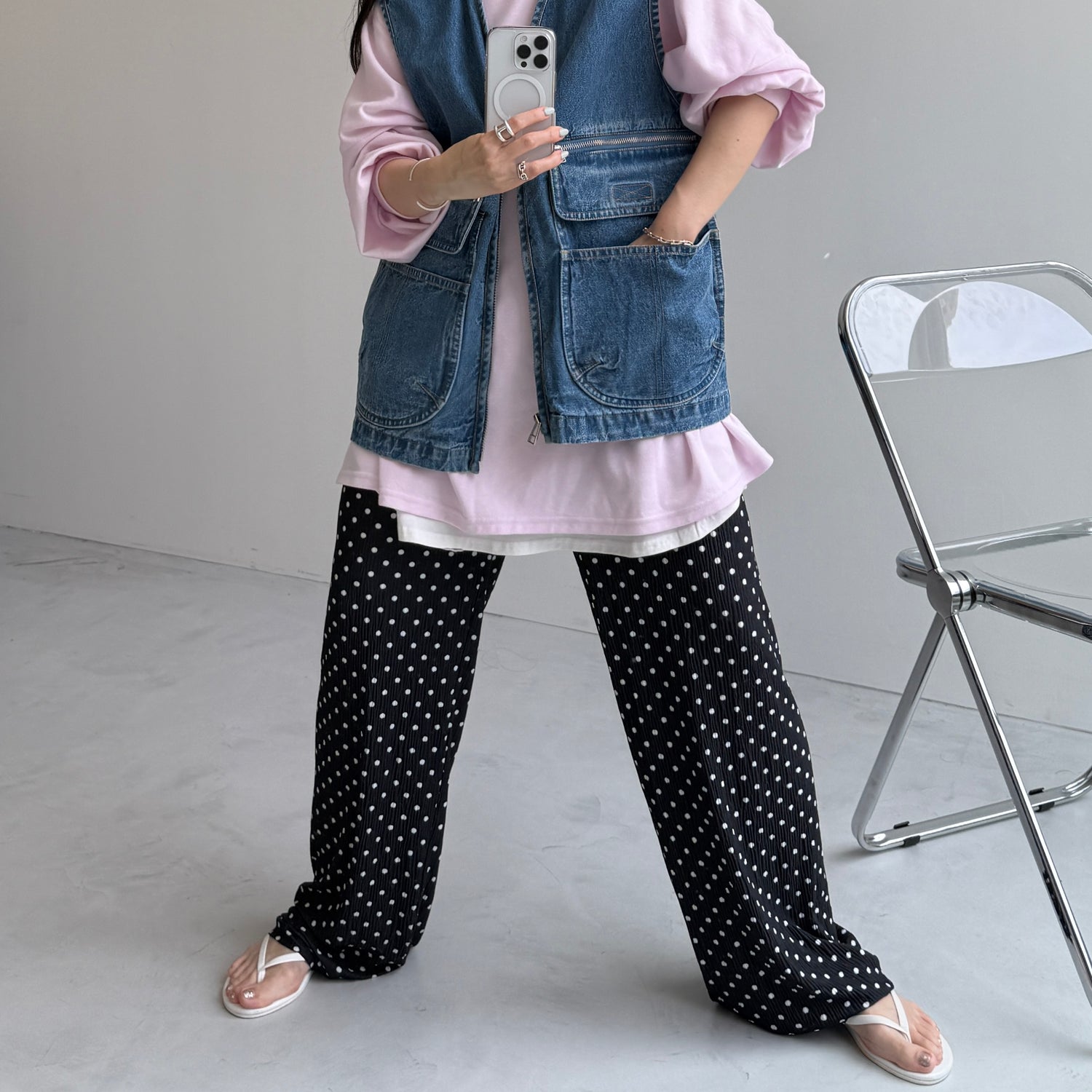 8 pockets BUDDY DENIM VEST / blue