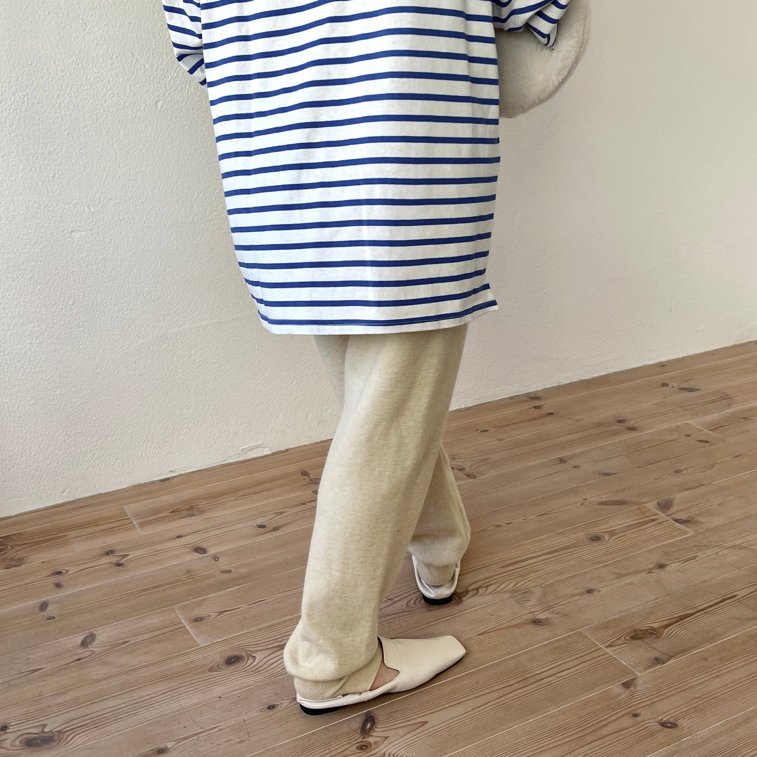 【SAMPLE】alpaca touch knit pants / ivory
