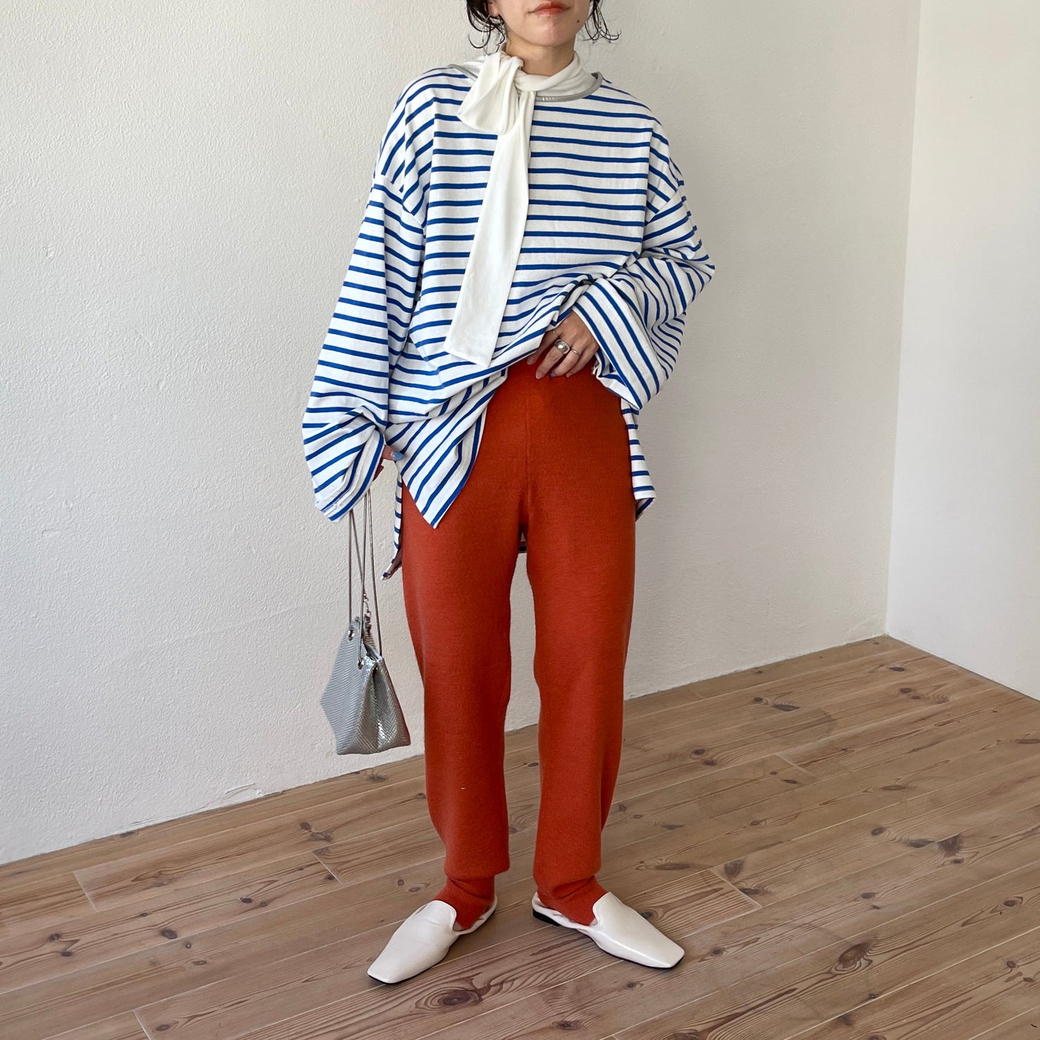 【SAMPLE】alpaca touch knit pants / orange