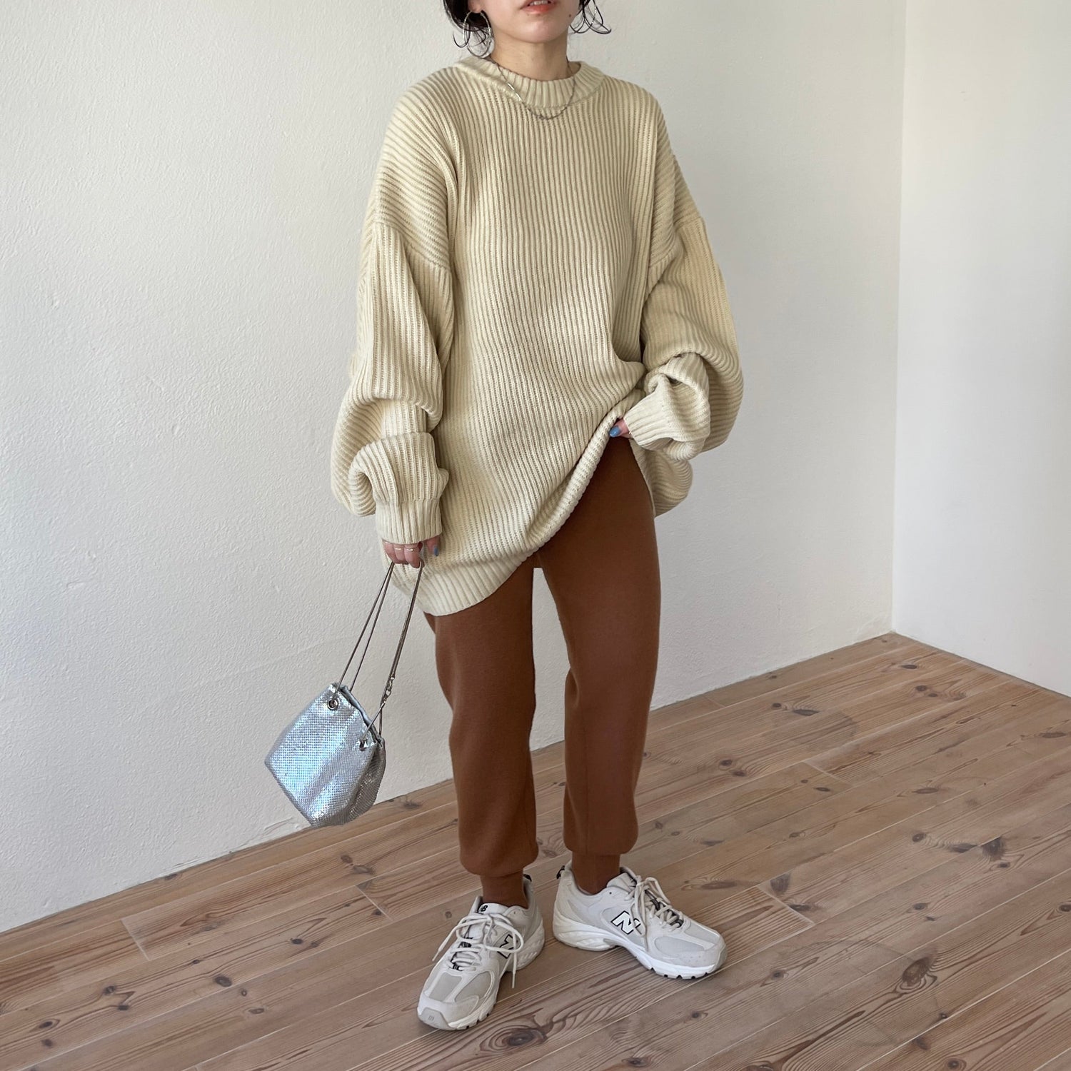 【SAMPLE】alpaca touch knit pants / camel