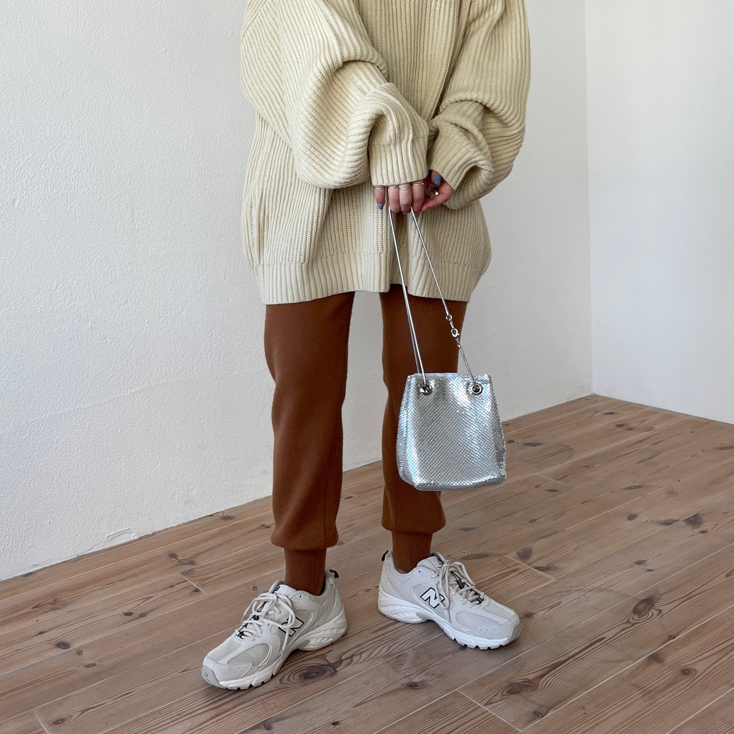 【SAMPLE】alpaca touch knit pants / camel