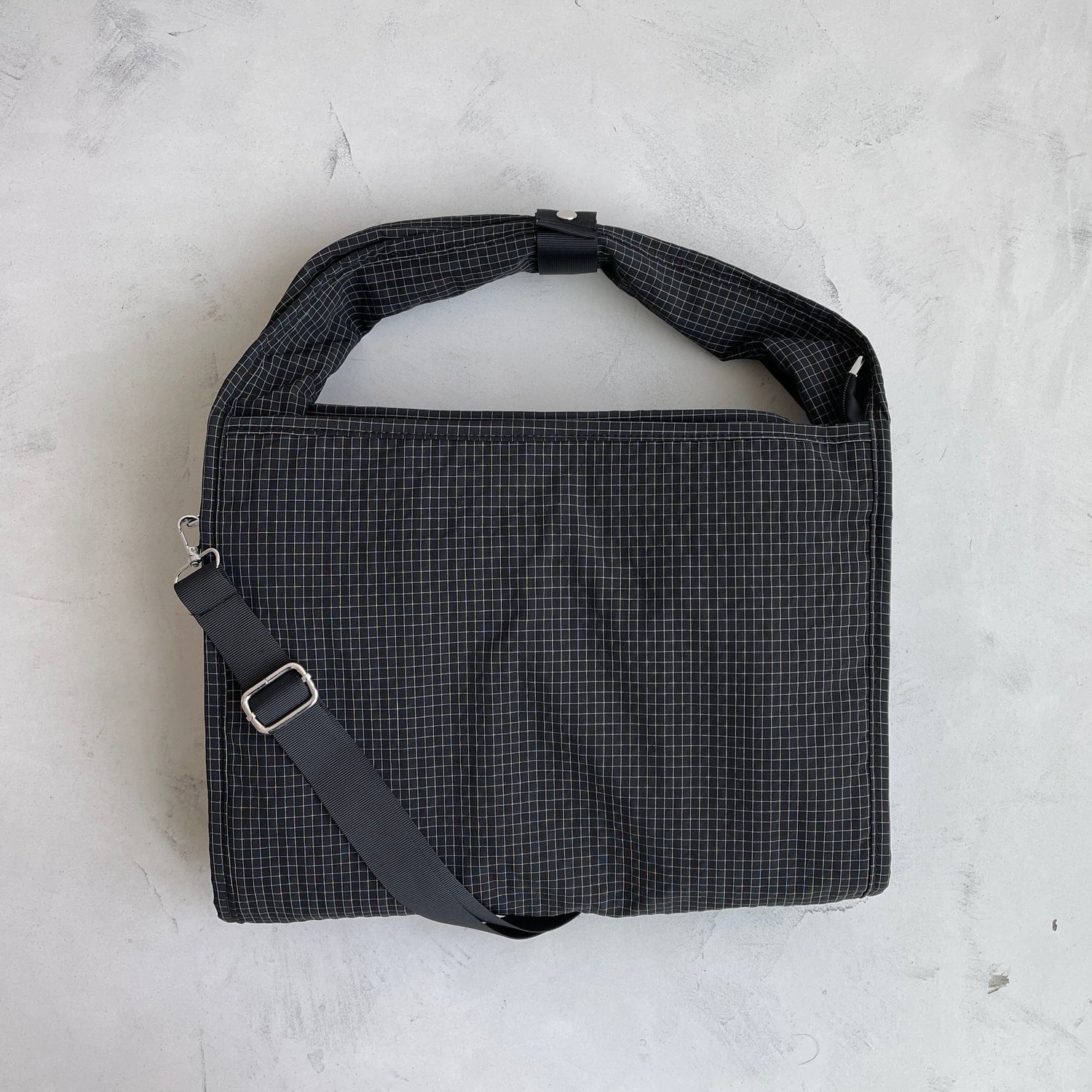 2way big check bag / black