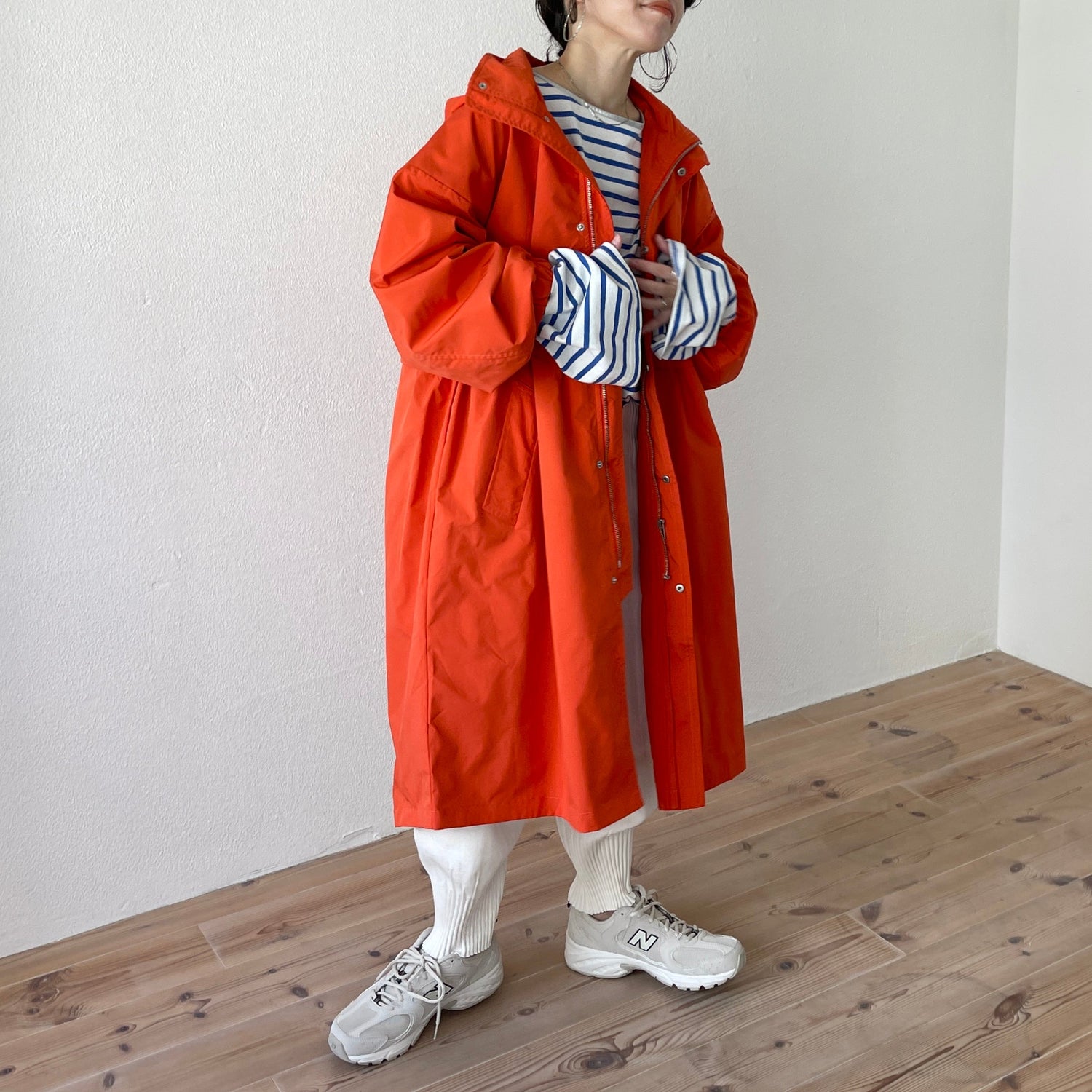 【SAMPLE】2way over size mods coat / orange