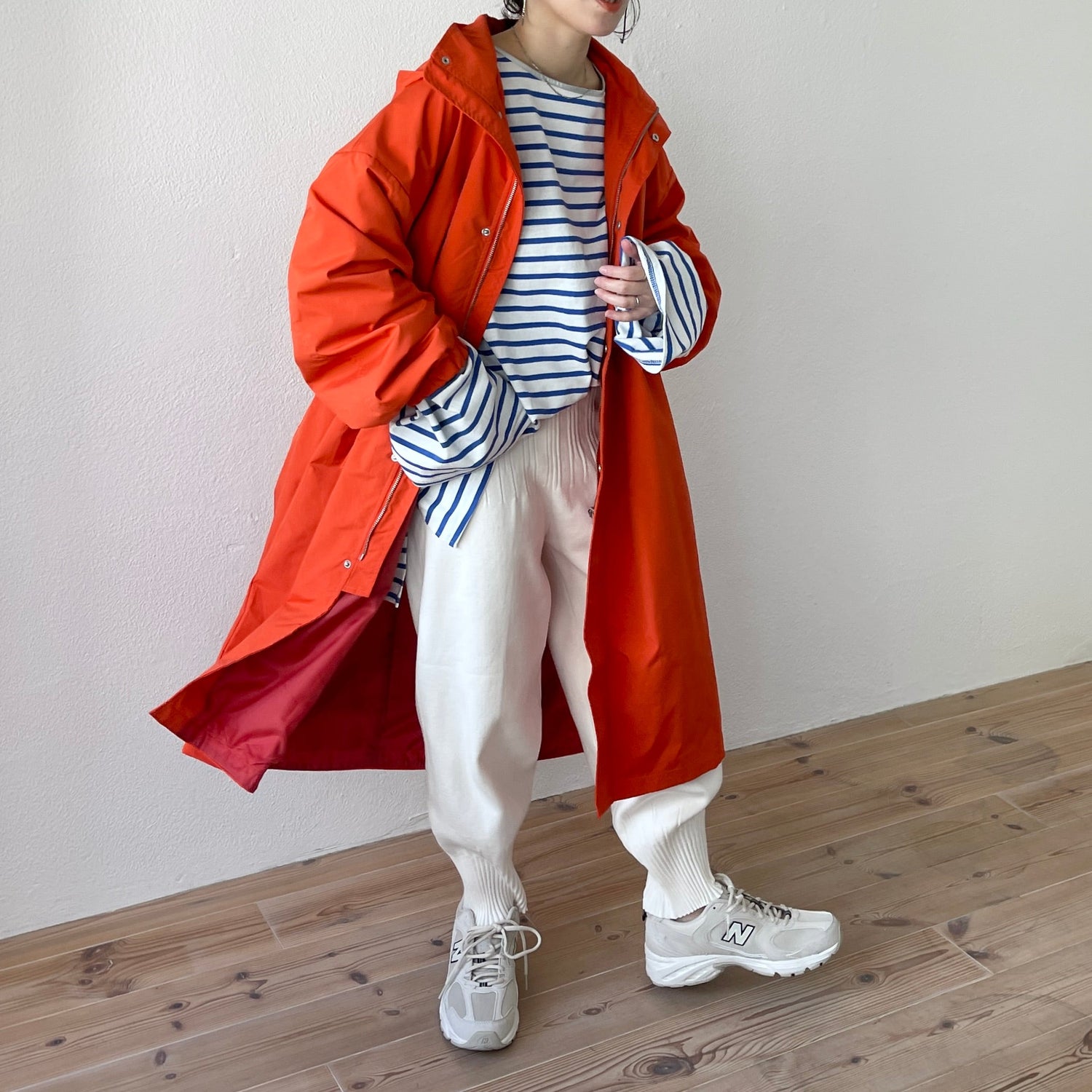 【SAMPLE】2way over size mods coat / orange