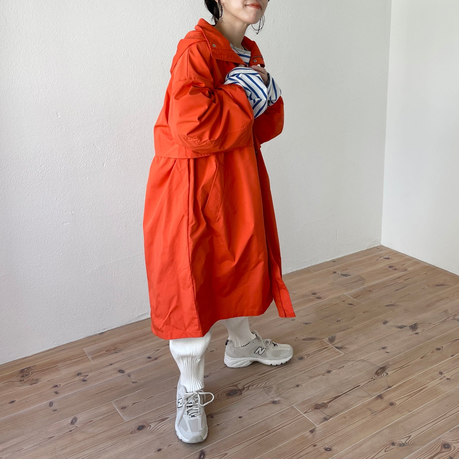 【SAMPLE】2way over size mods coat / orange