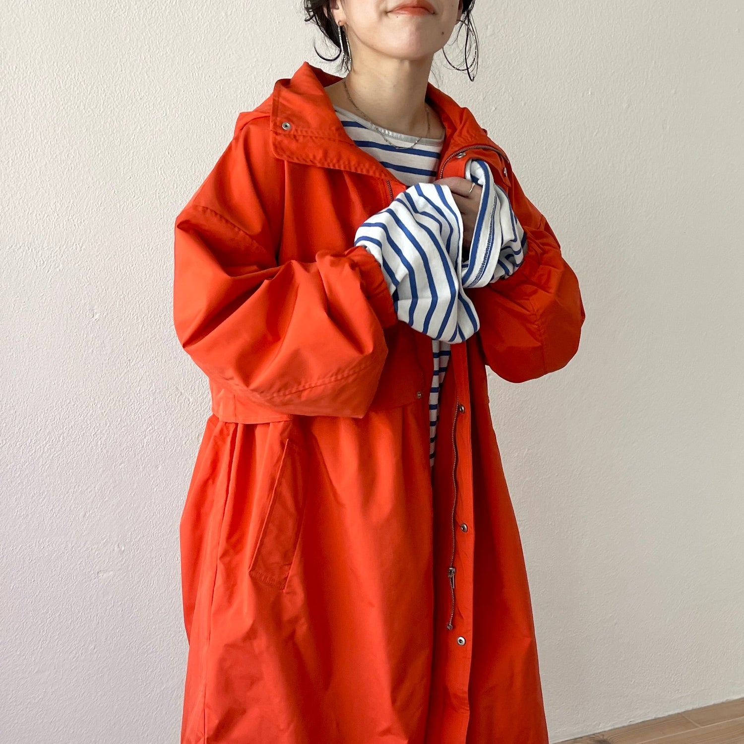 【SAMPLE】2way over size mods coat / orange
