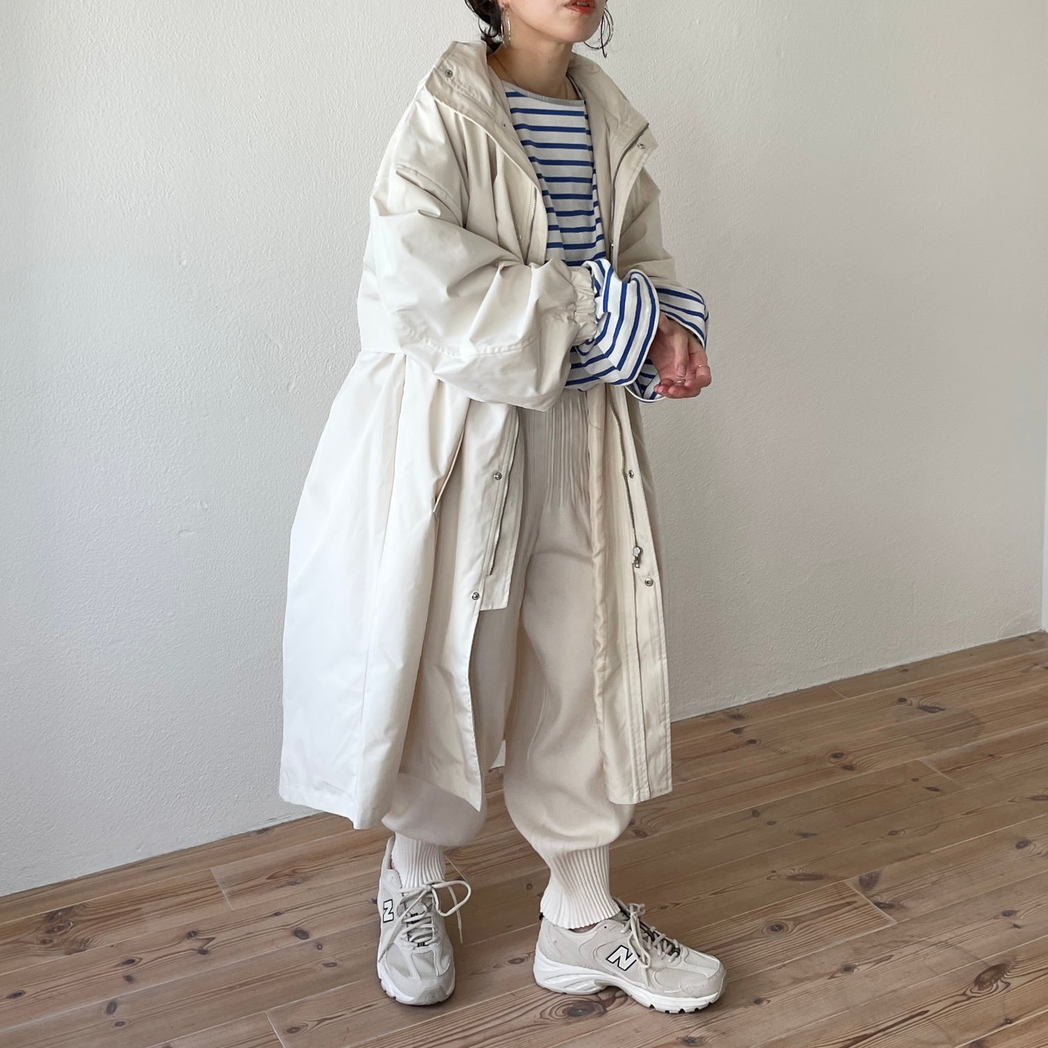 2way over size mods coat / ivory