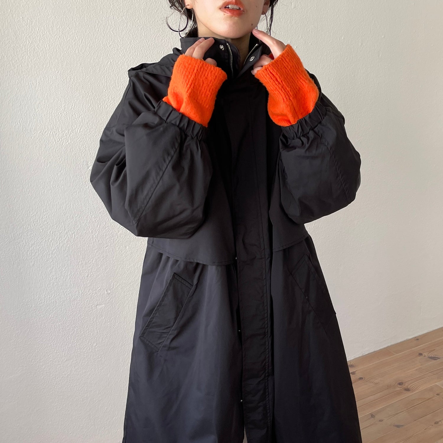 【SAMPLE】2way over size mods coat / black