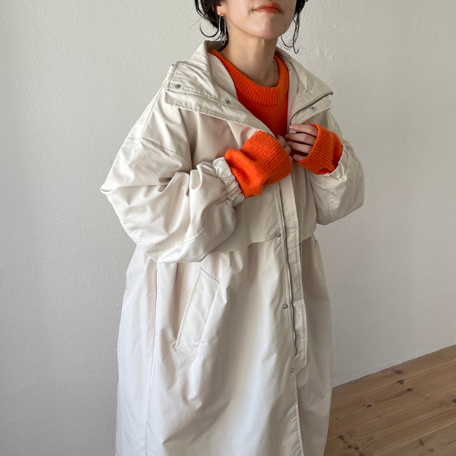 2way over size mods coat / ivory