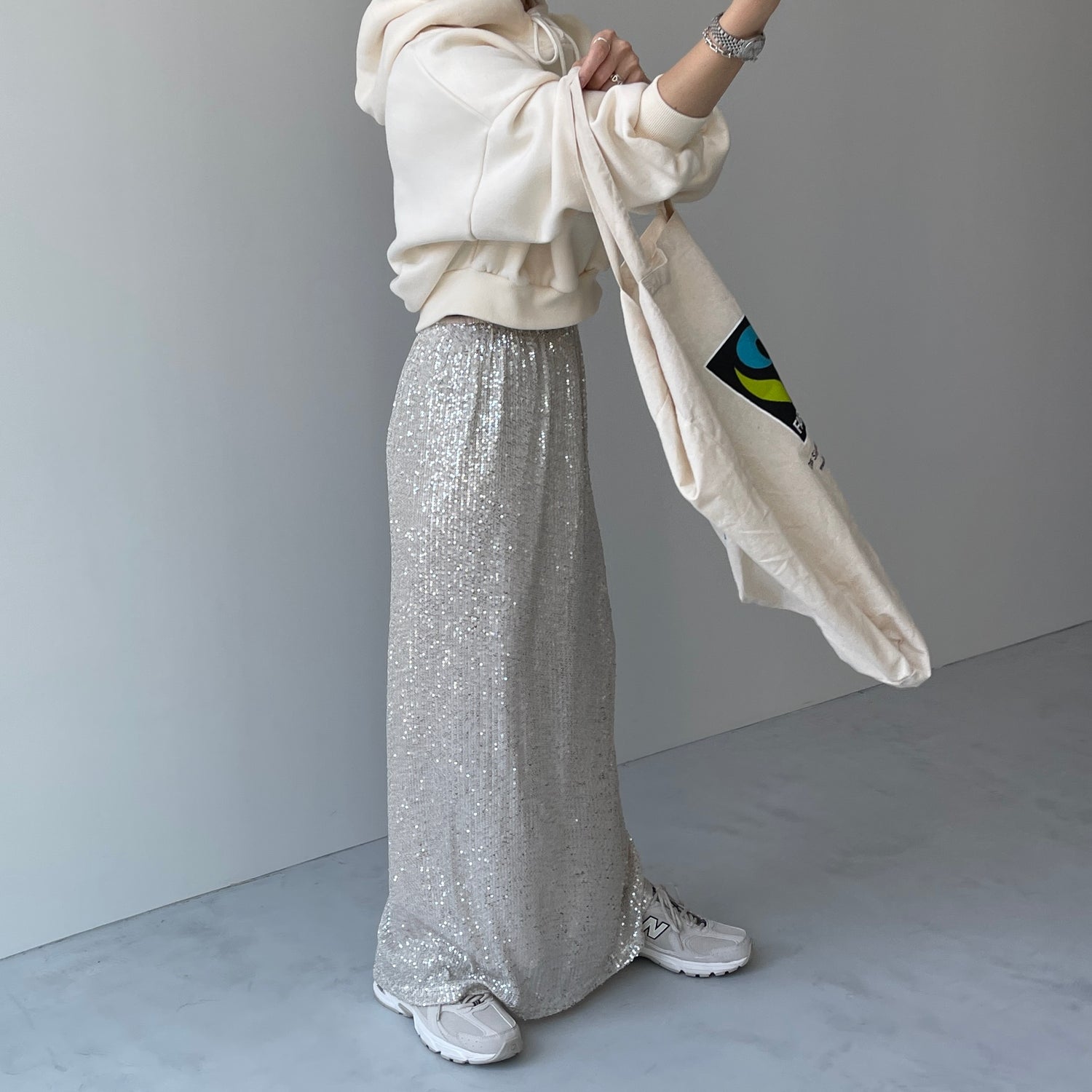 "GIRAGIRA" disco skirt / gold
