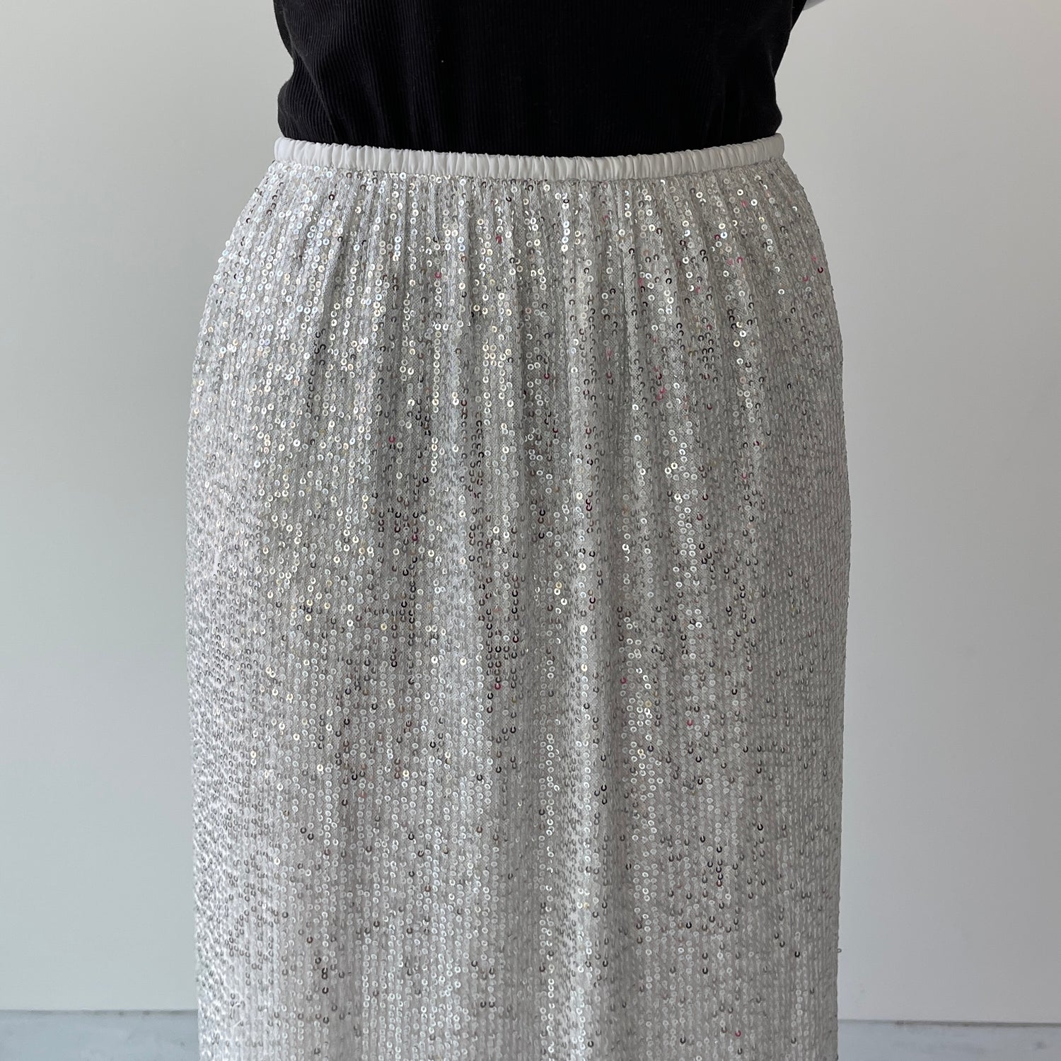 "GIRAGIRA" disco skirt / silver