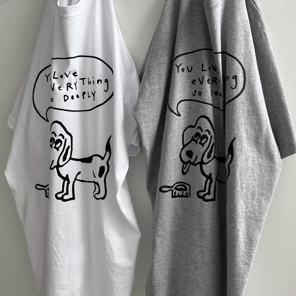 lovely dog tee / gray