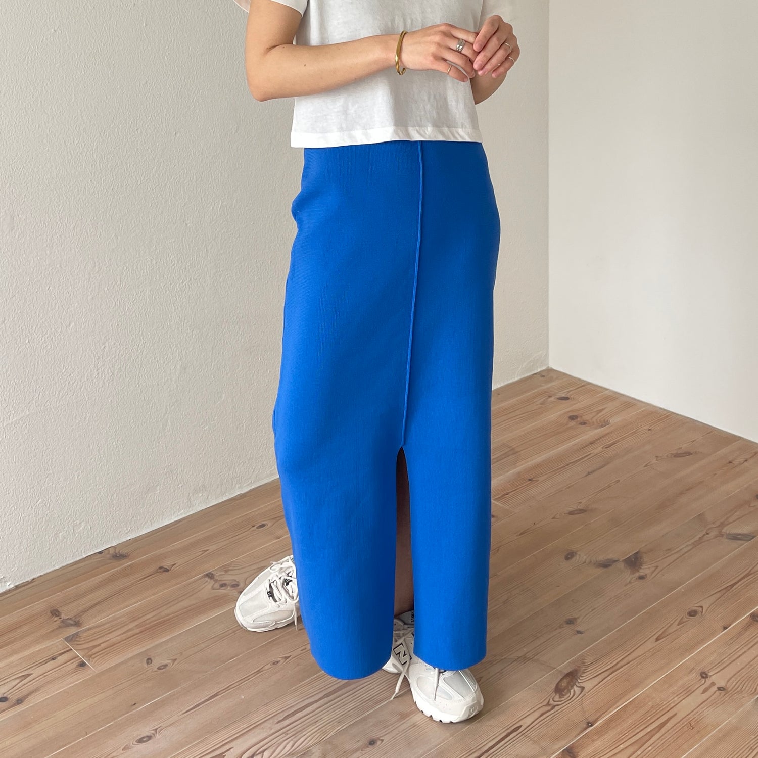 daily daily 2way knit skirt / blue