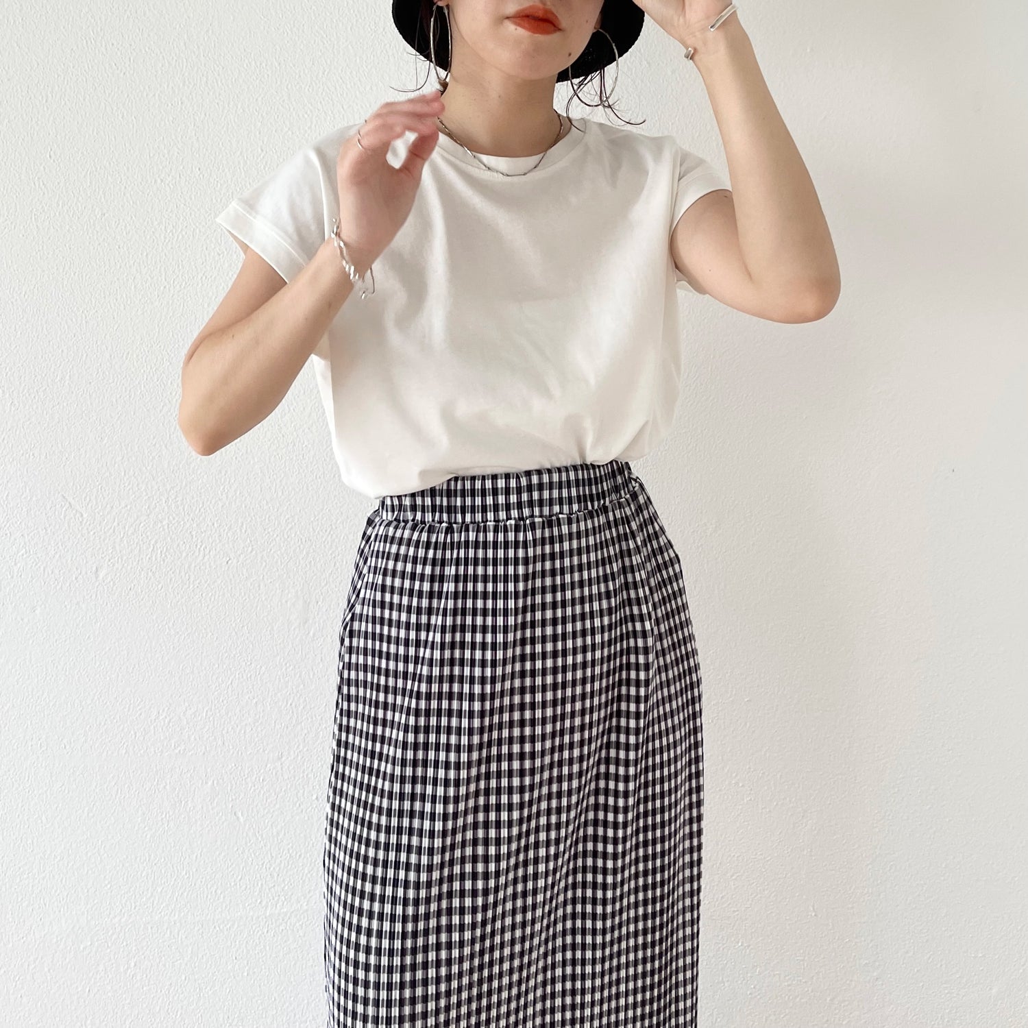 daily french sleeve tee / ivory