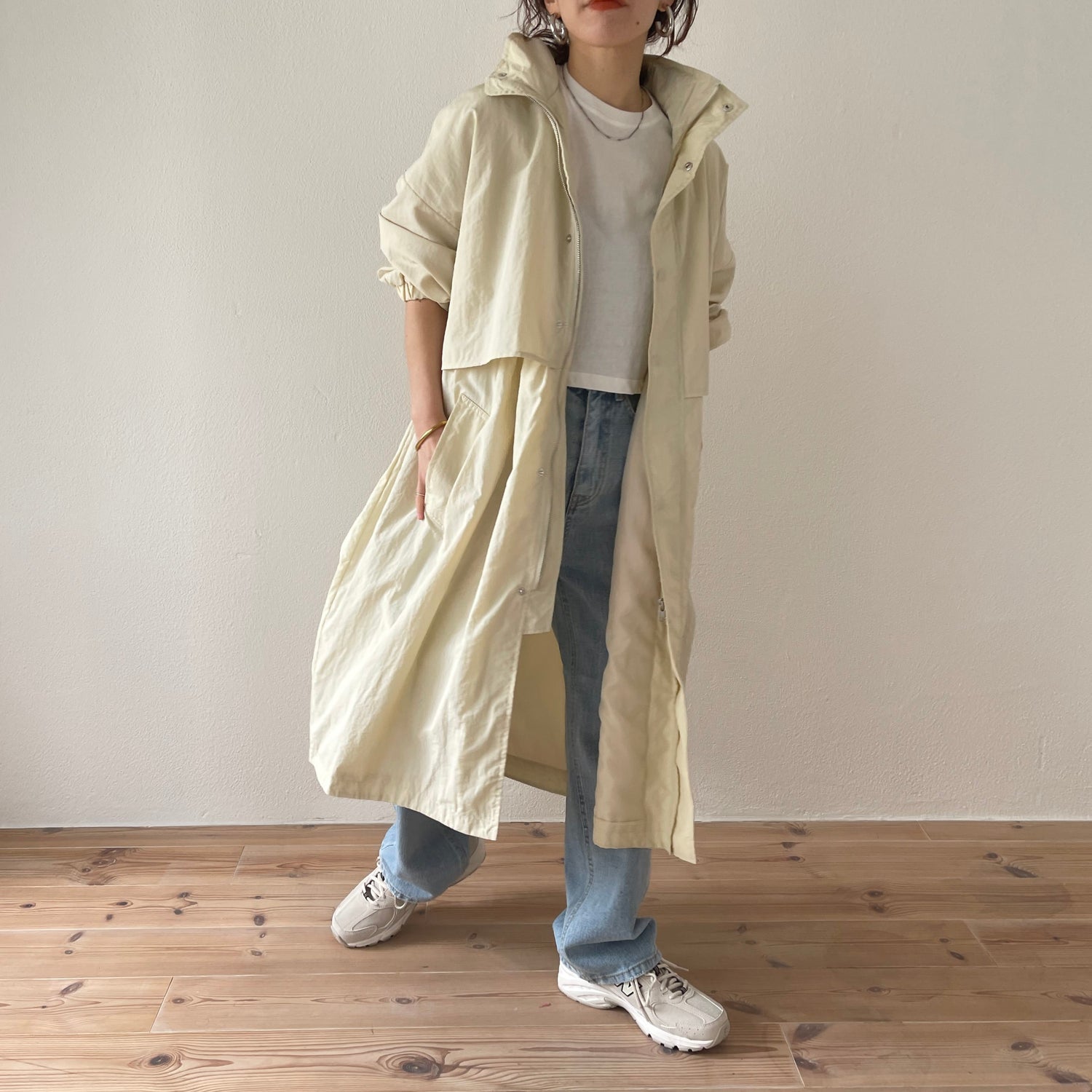 2way airy mods coat / ivory