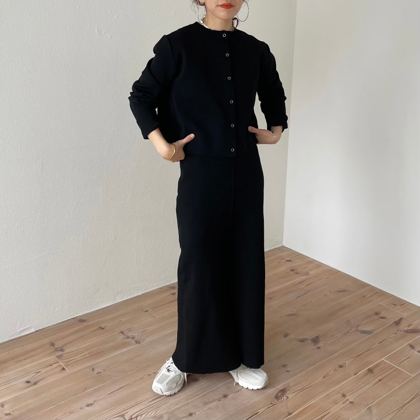 daily daily 2way knit skirt / black