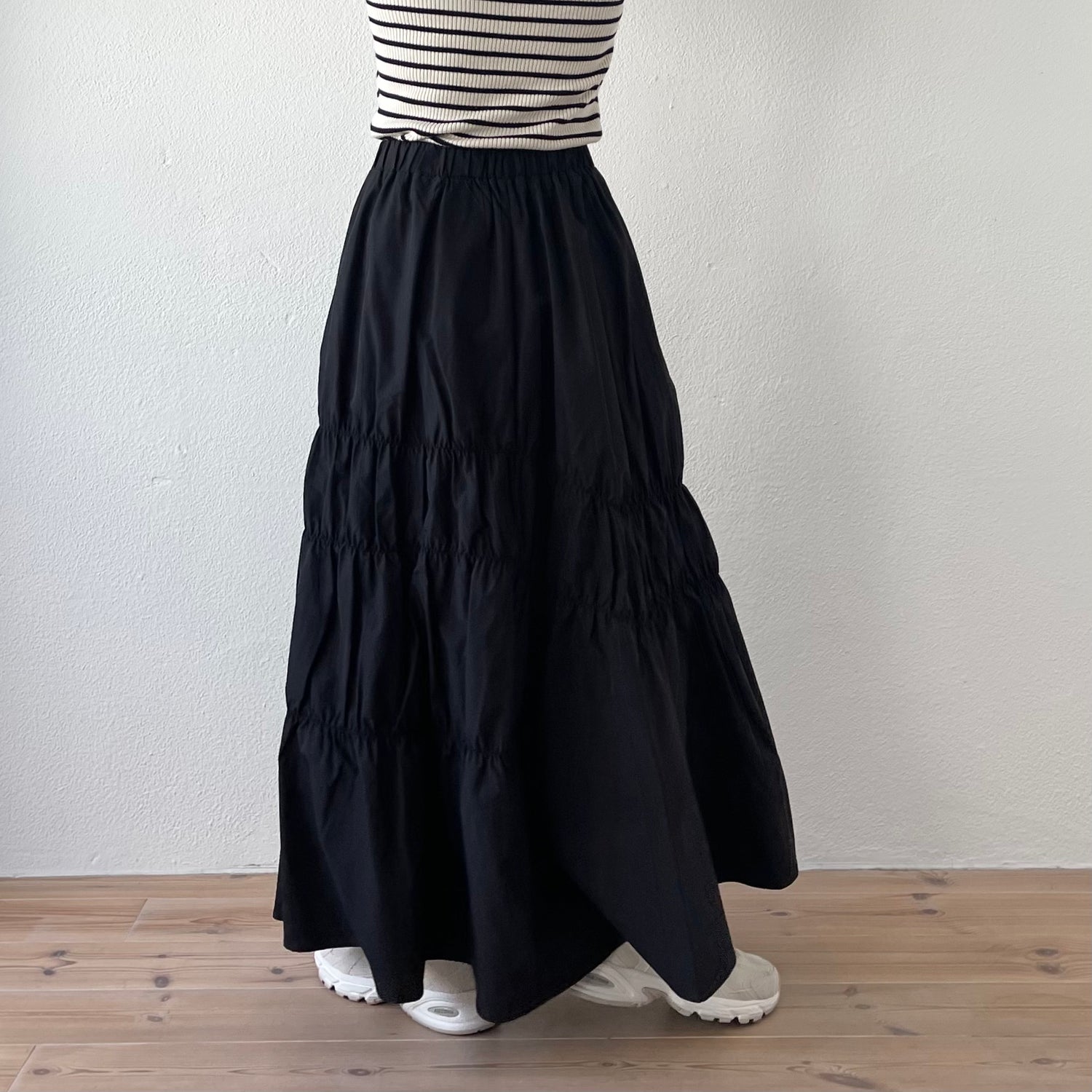 many many gather skirt / black