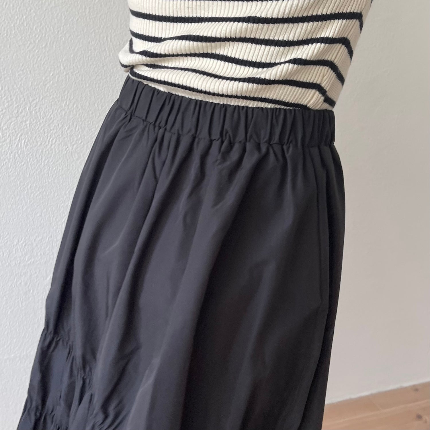 many many gather skirt / black