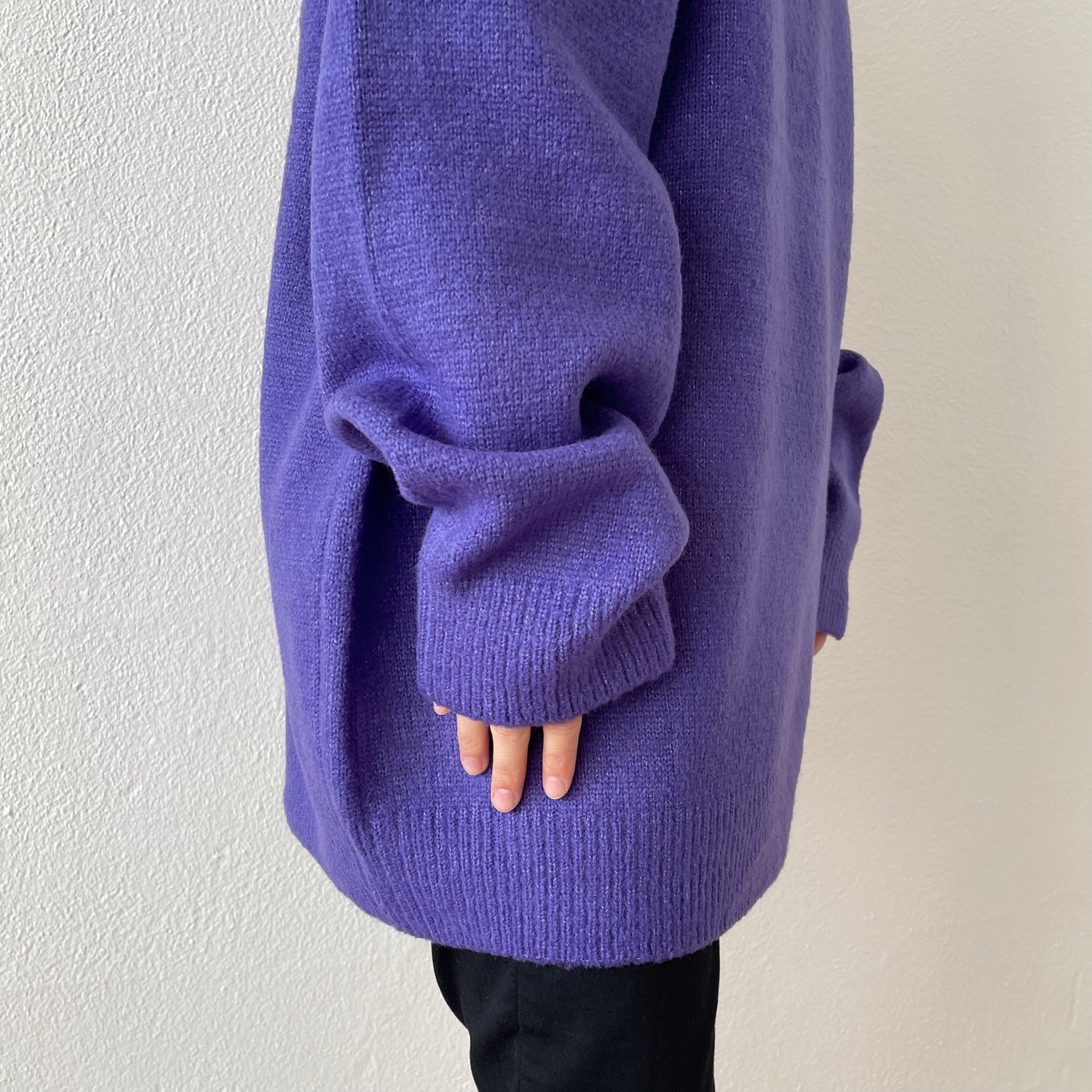 over size loose knit / purple